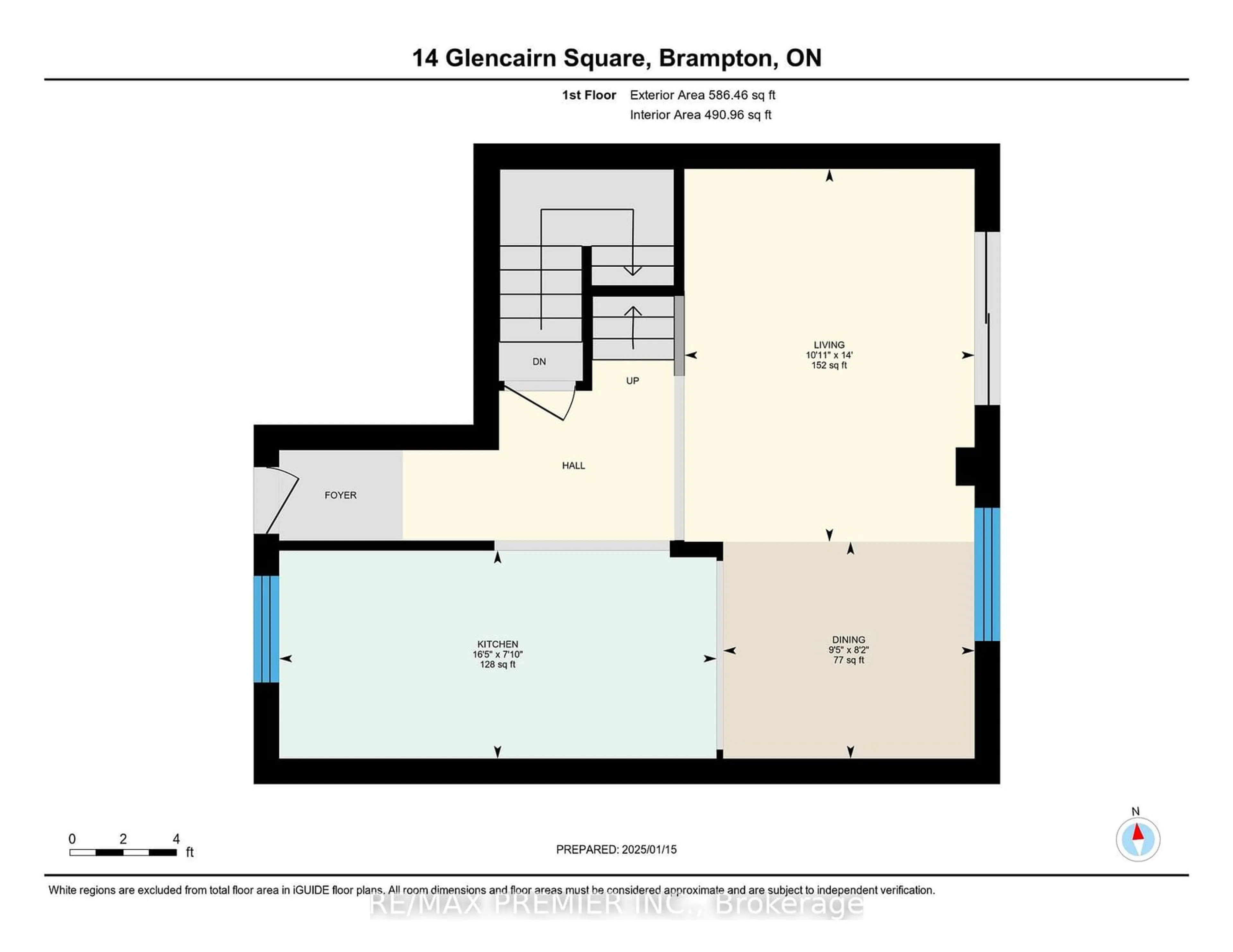 Floor plan for 14 Glencairn Sq, Brampton Ontario L6S 2H7