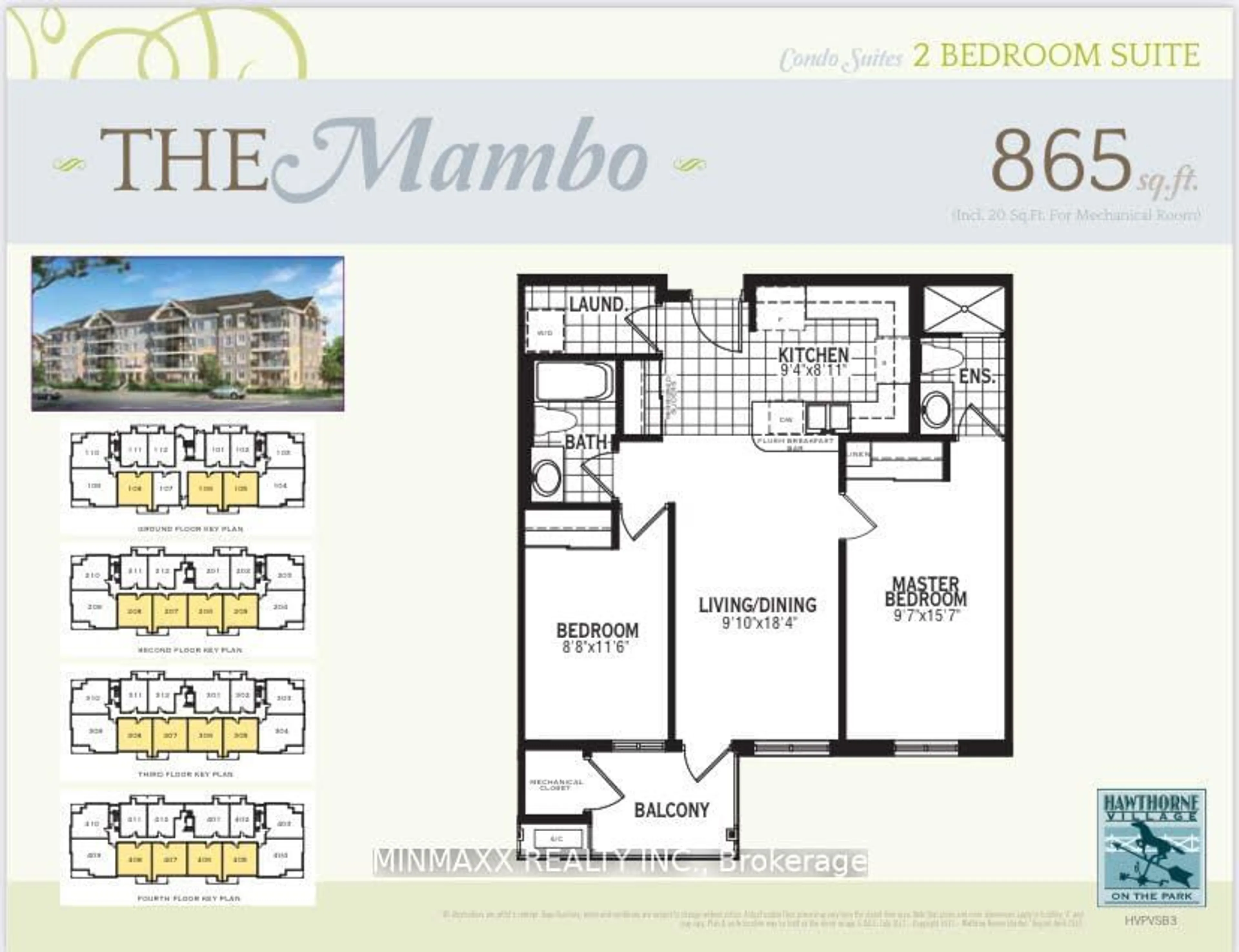 Floor plan for 1005 Nadalin Hts #305, Milton Ontario L9T 8R4