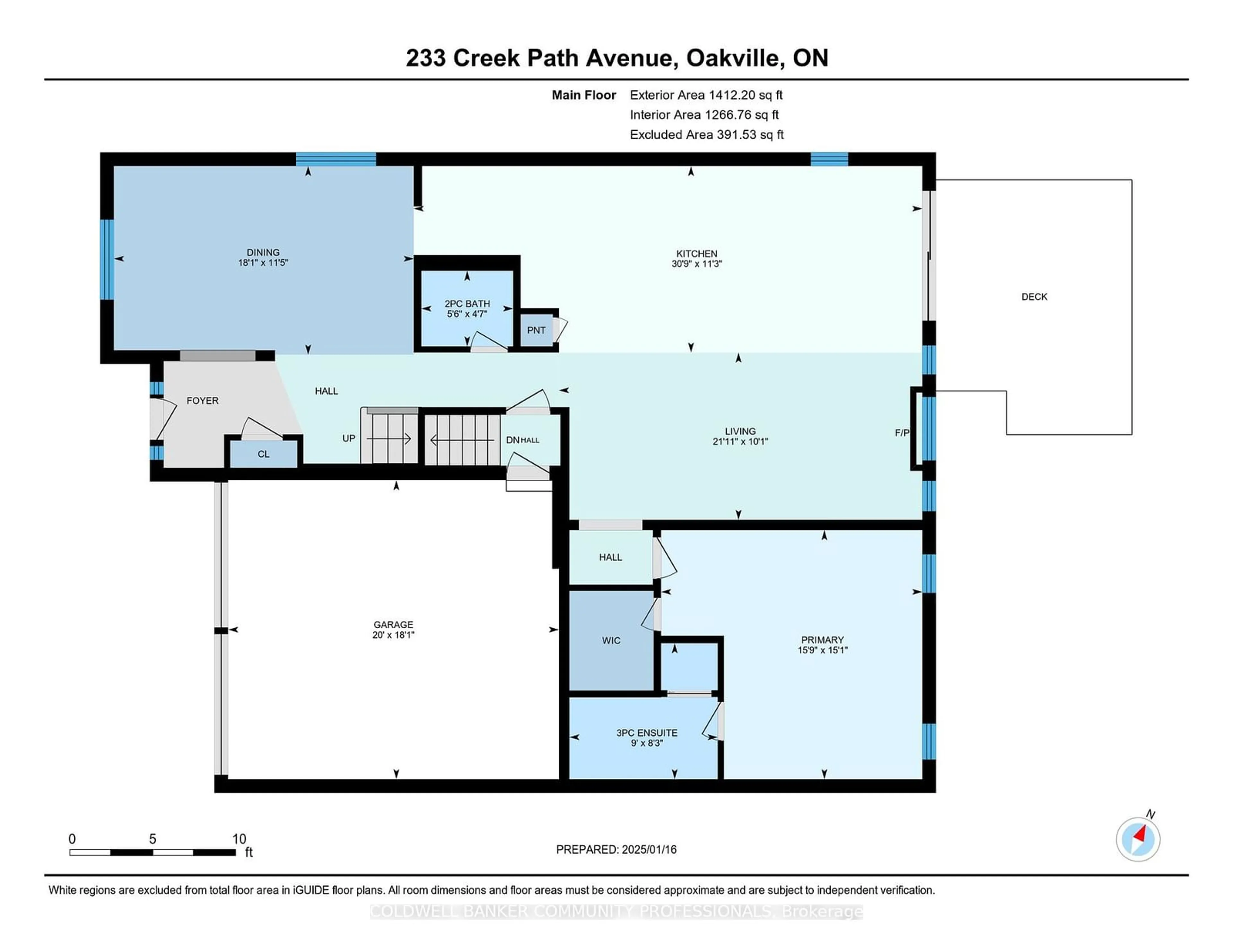 Floor plan for 233 Creek Path Ave, Oakville Ontario L6L 6T5