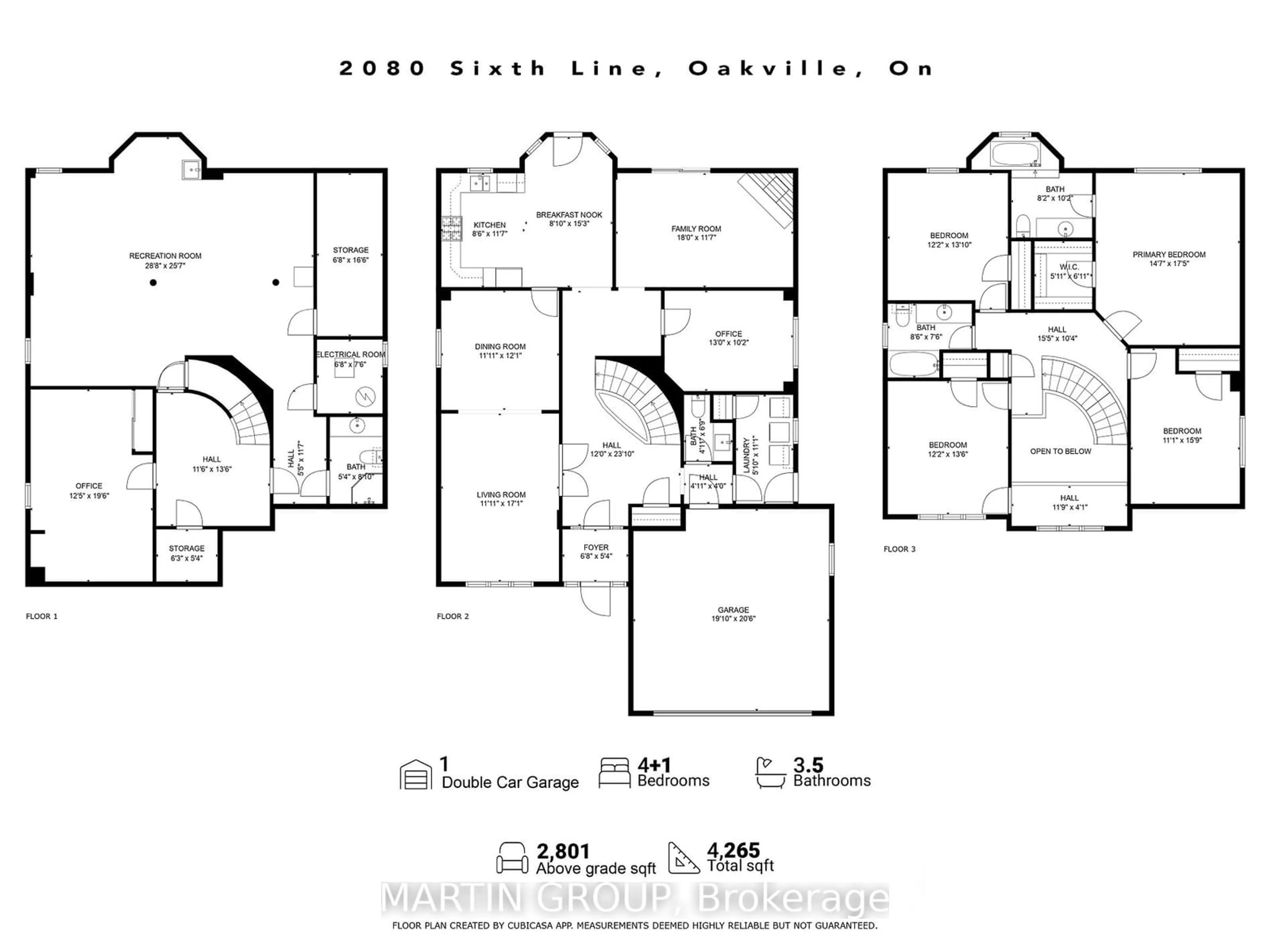 Floor plan for 2080 Sixth Line, Oakville Ontario L6H 3N2