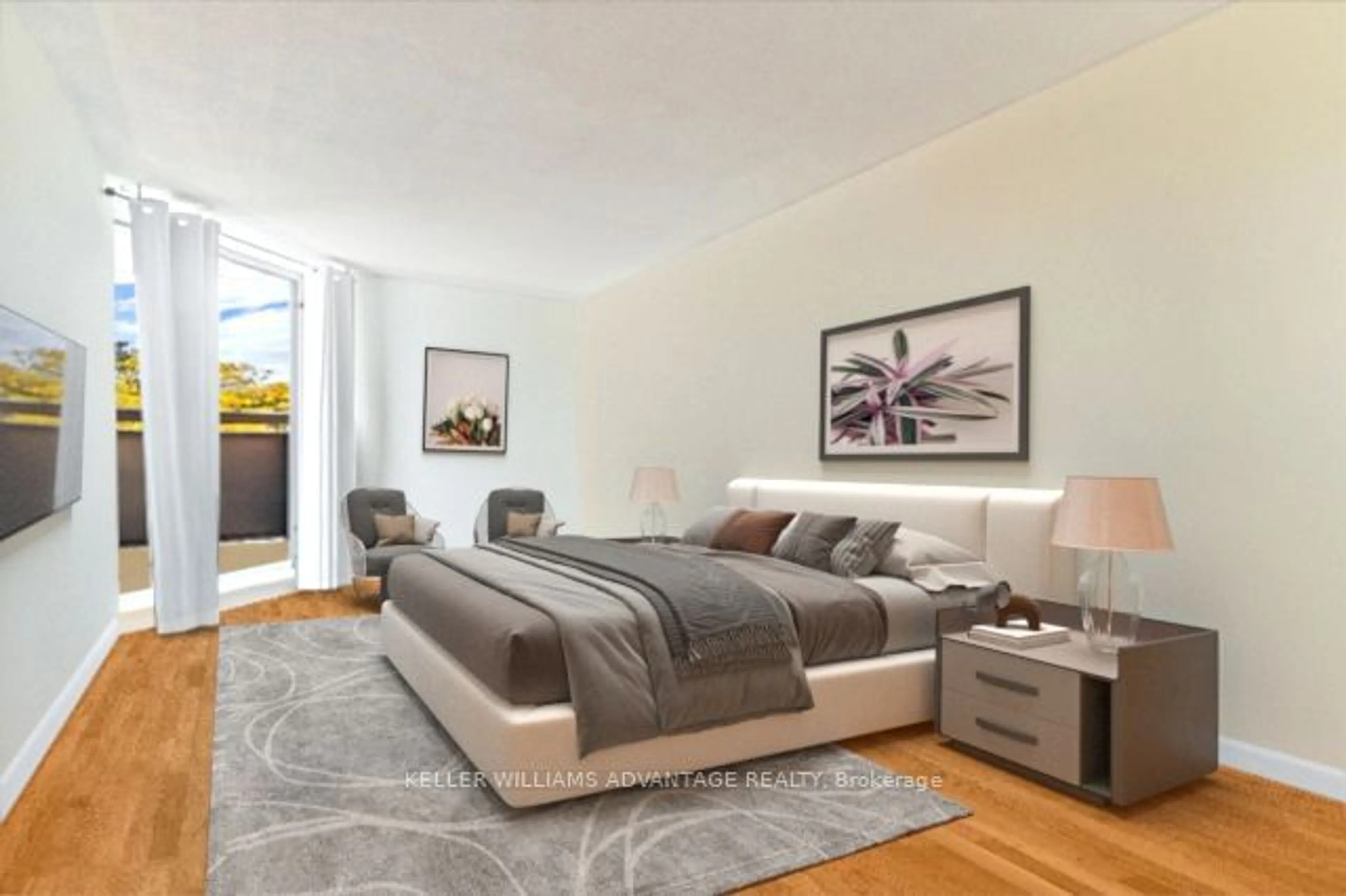 Bedroom with bed, unknown for 3845 Lake Shore Blvd #310, Toronto Ontario M8W 4Y3