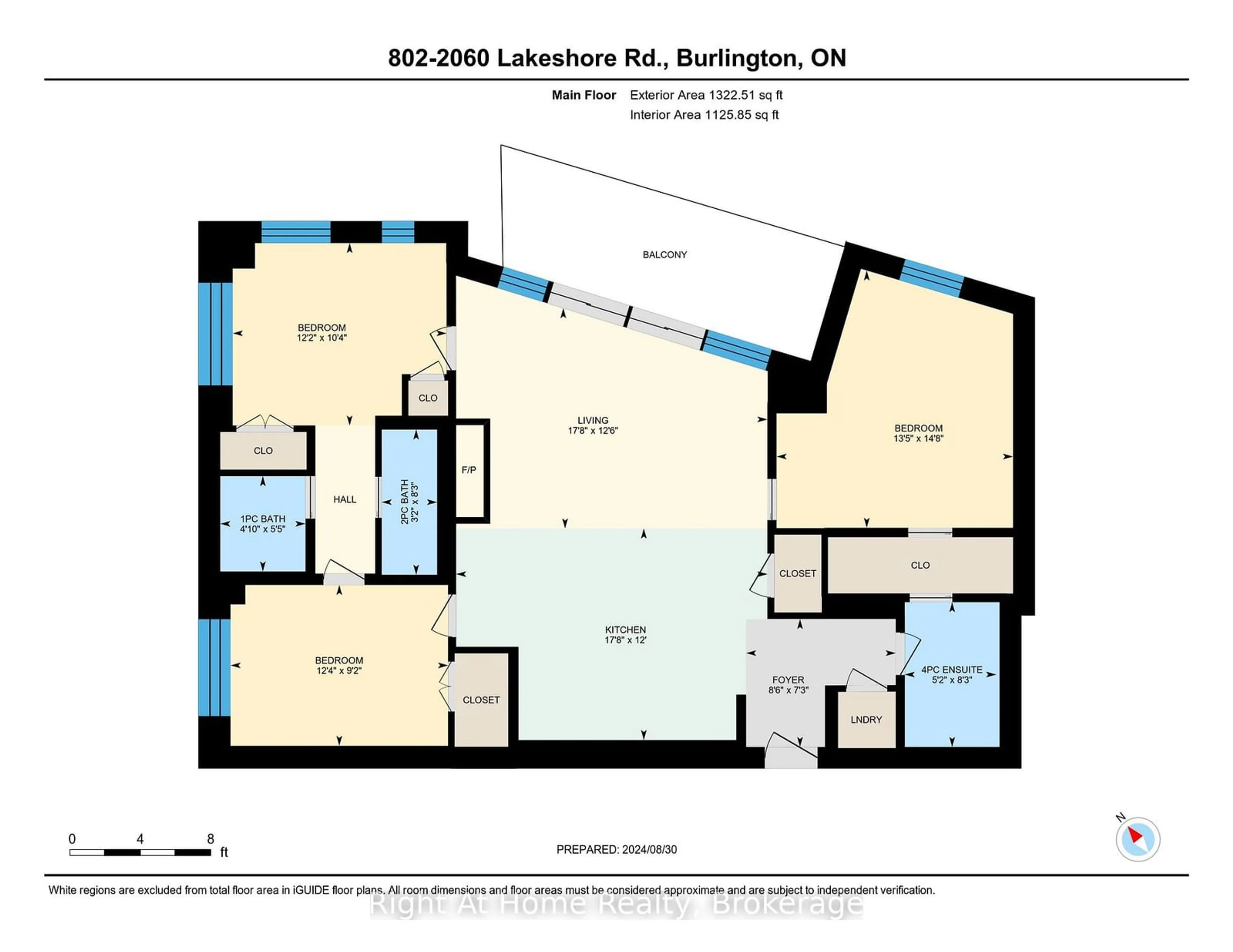 Floor plan for 2060 LAKESHORE Rd #802, Burlington Ontario L7R 0G2