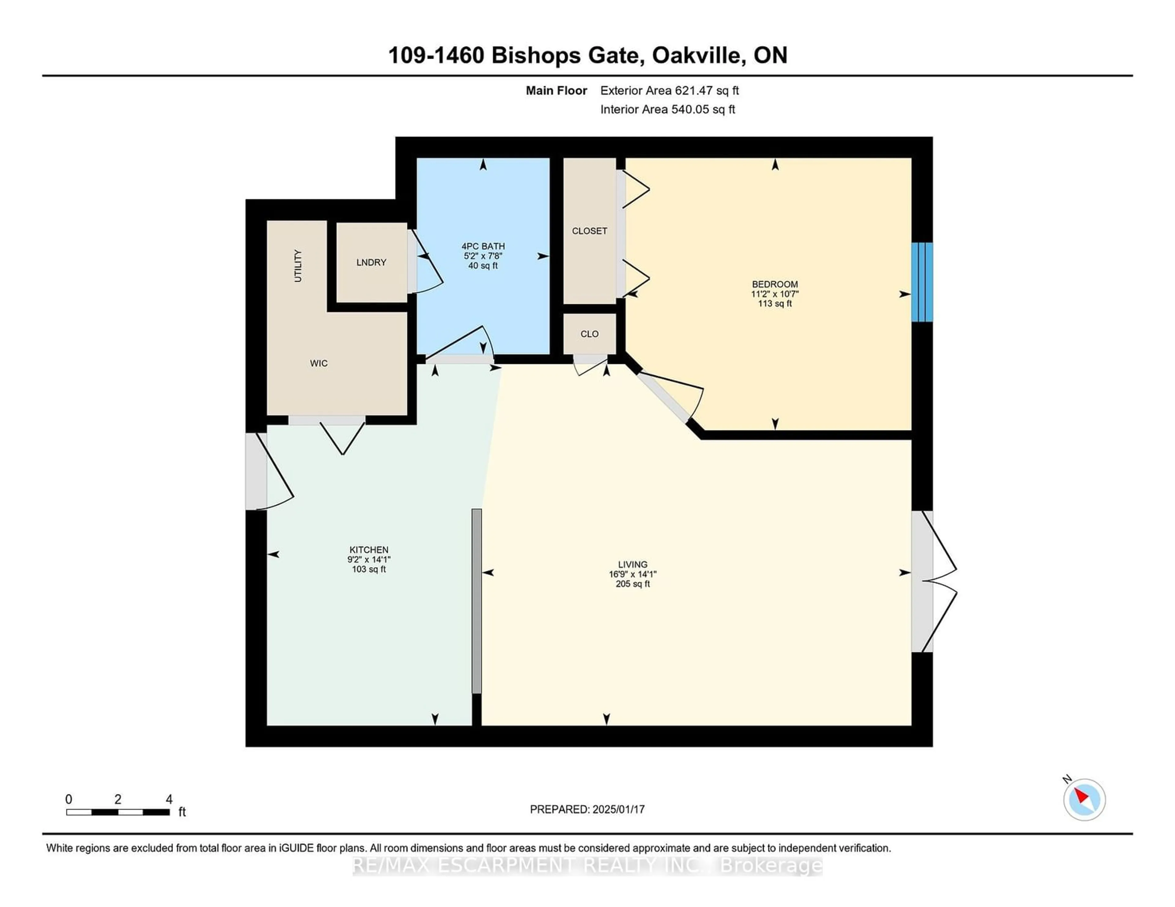 Floor plan for 1460 Bishops Gate #109, Oakville Ontario L6M 4N5