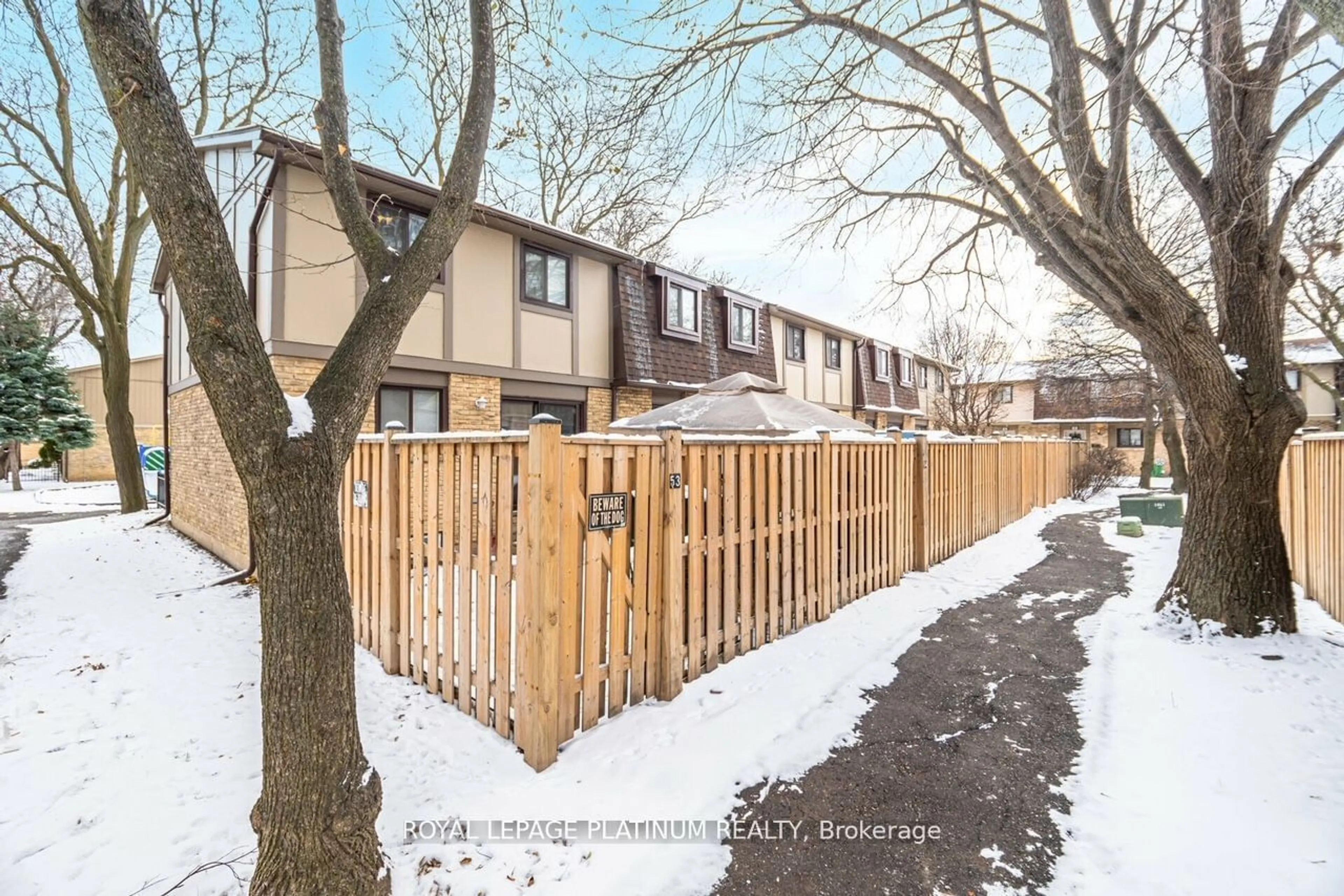 A pic from outside/outdoor area/front of a property/back of a property/a pic from drone, street for 105 Hansen Rd #54, Brampton Ontario L6V 3C9