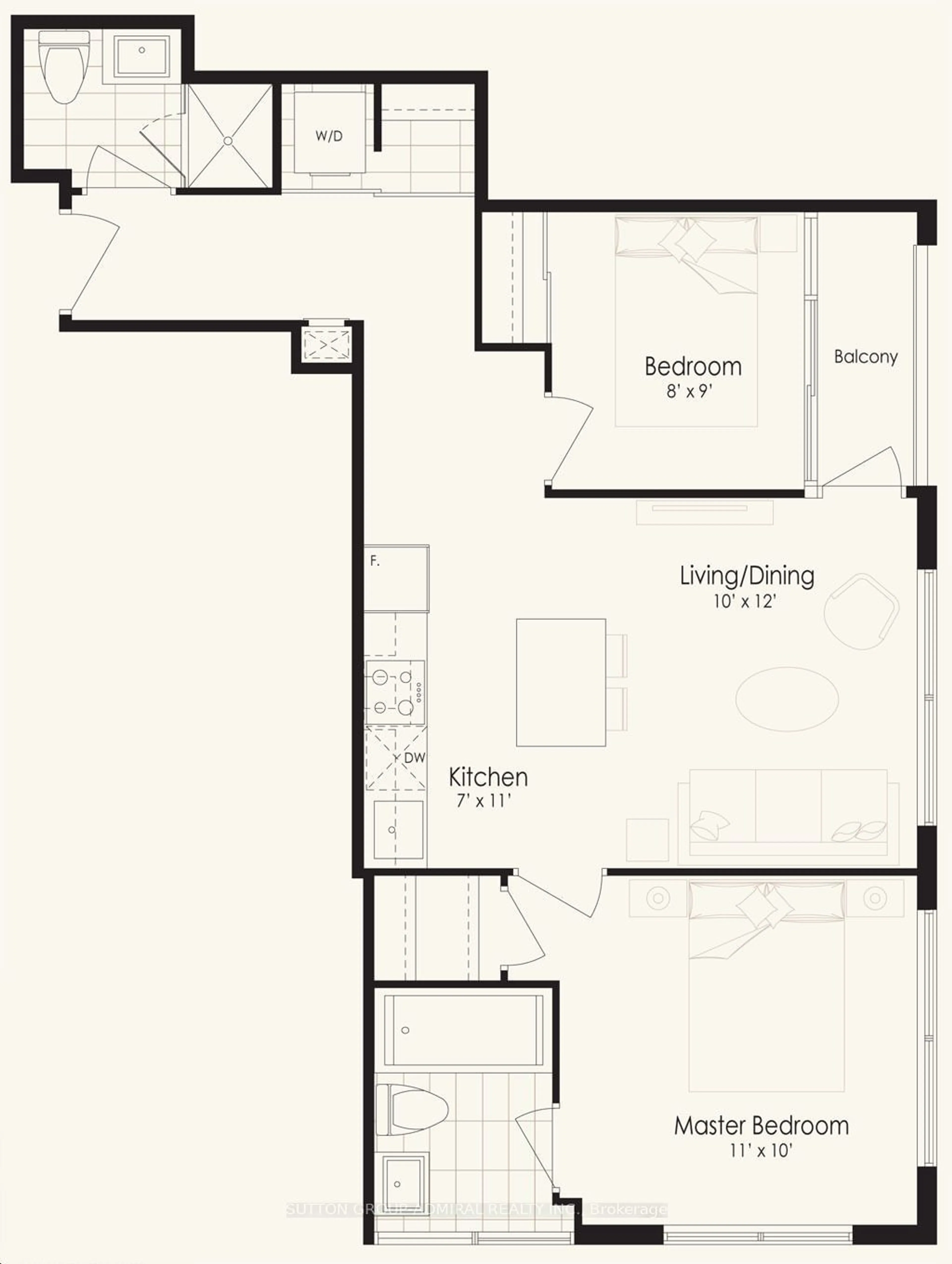 Floor plan for 30 Elm Dr #1304, Mississauga Ontario L5B 0N6