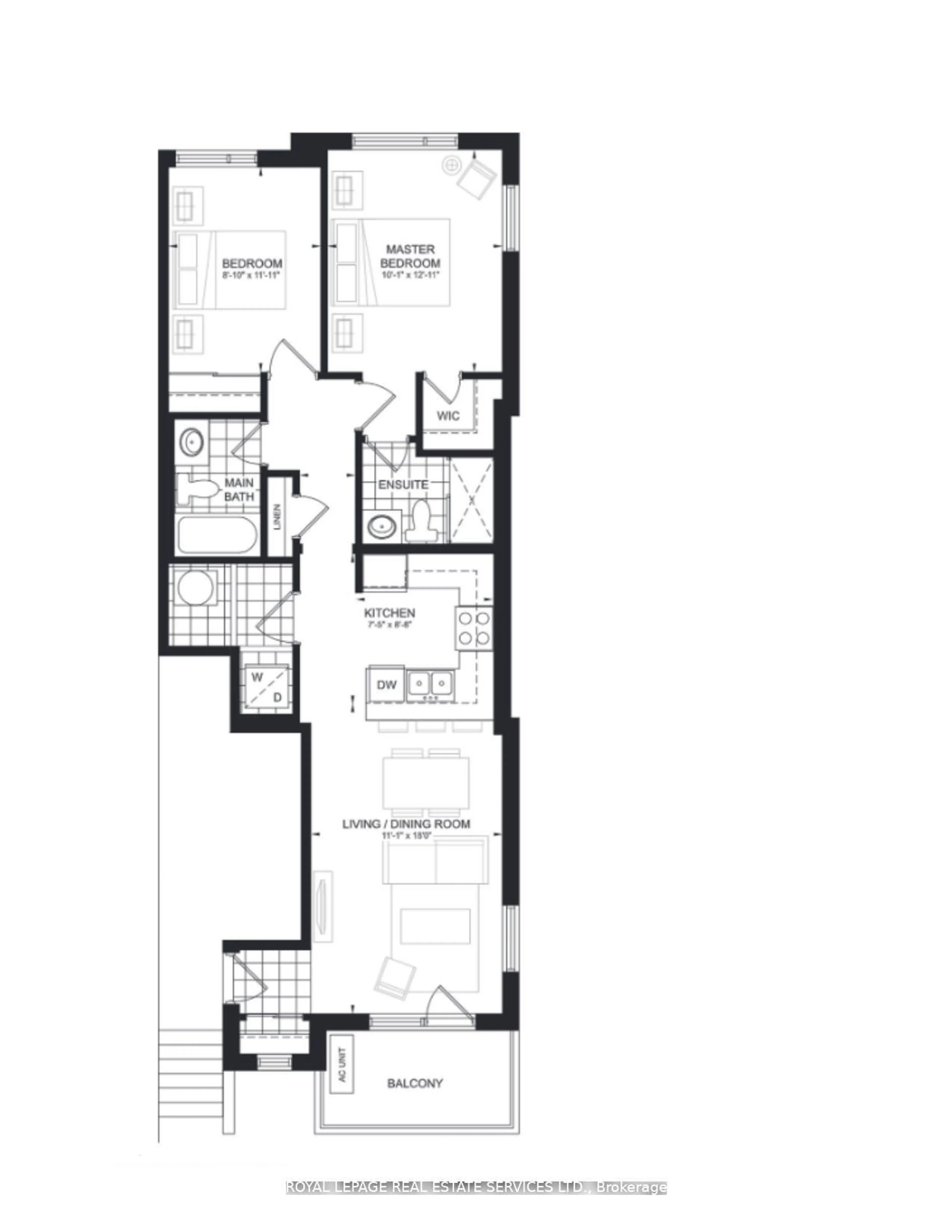 Floor plan for 8175 Britannia Rd #912, Milton Ontario L9T 7E7