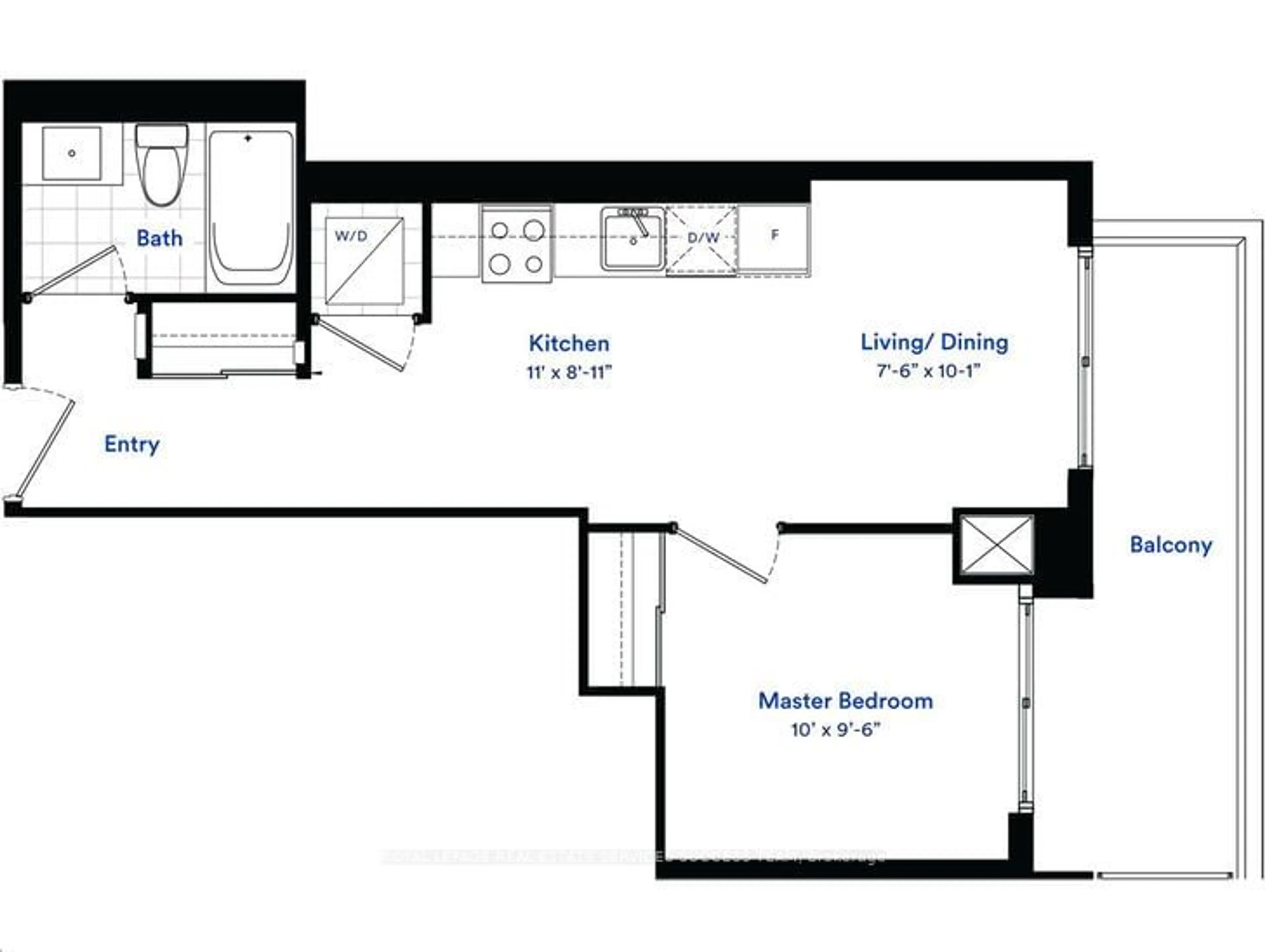 Floor plan for 4055 Parkside Village Dr #3300, Mississauga Ontario L5B 3M8