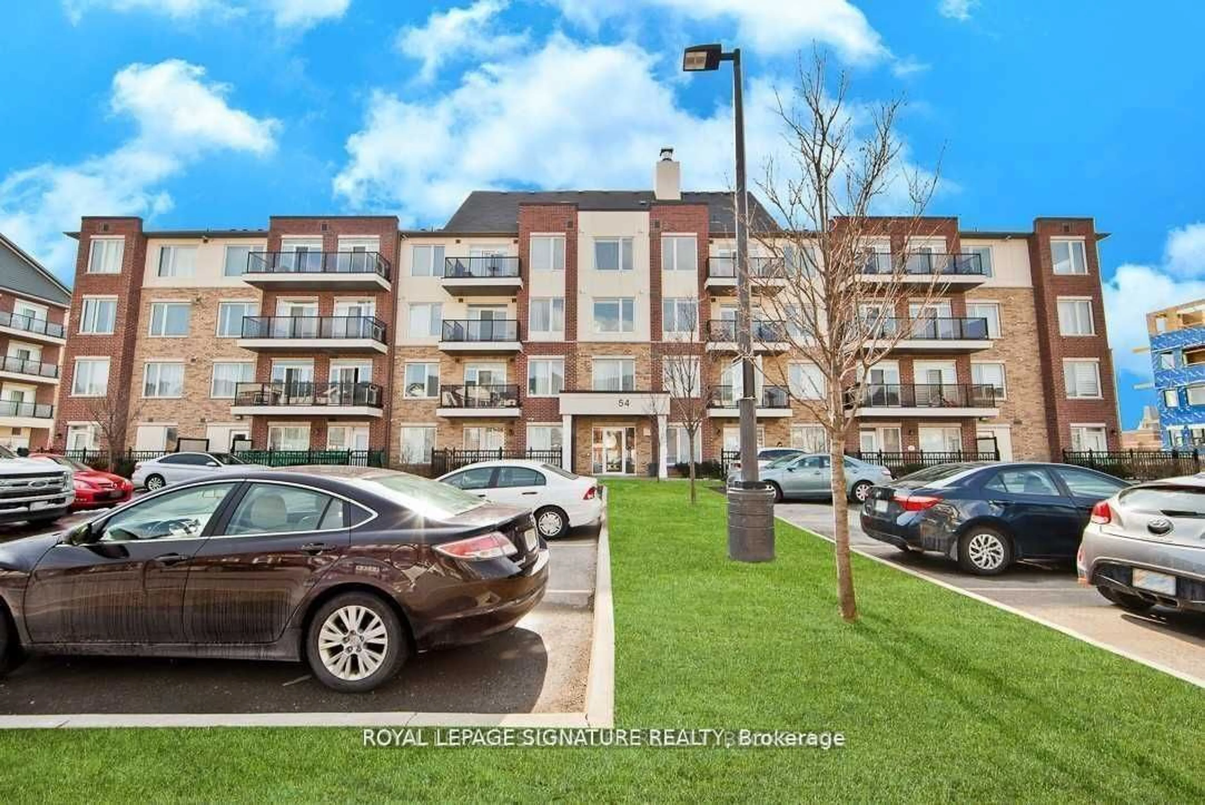 A pic from outside/outdoor area/front of a property/back of a property/a pic from drone, unknown for 54 Sky Harbour Dr #207, Brampton Ontario L6Y 6B9