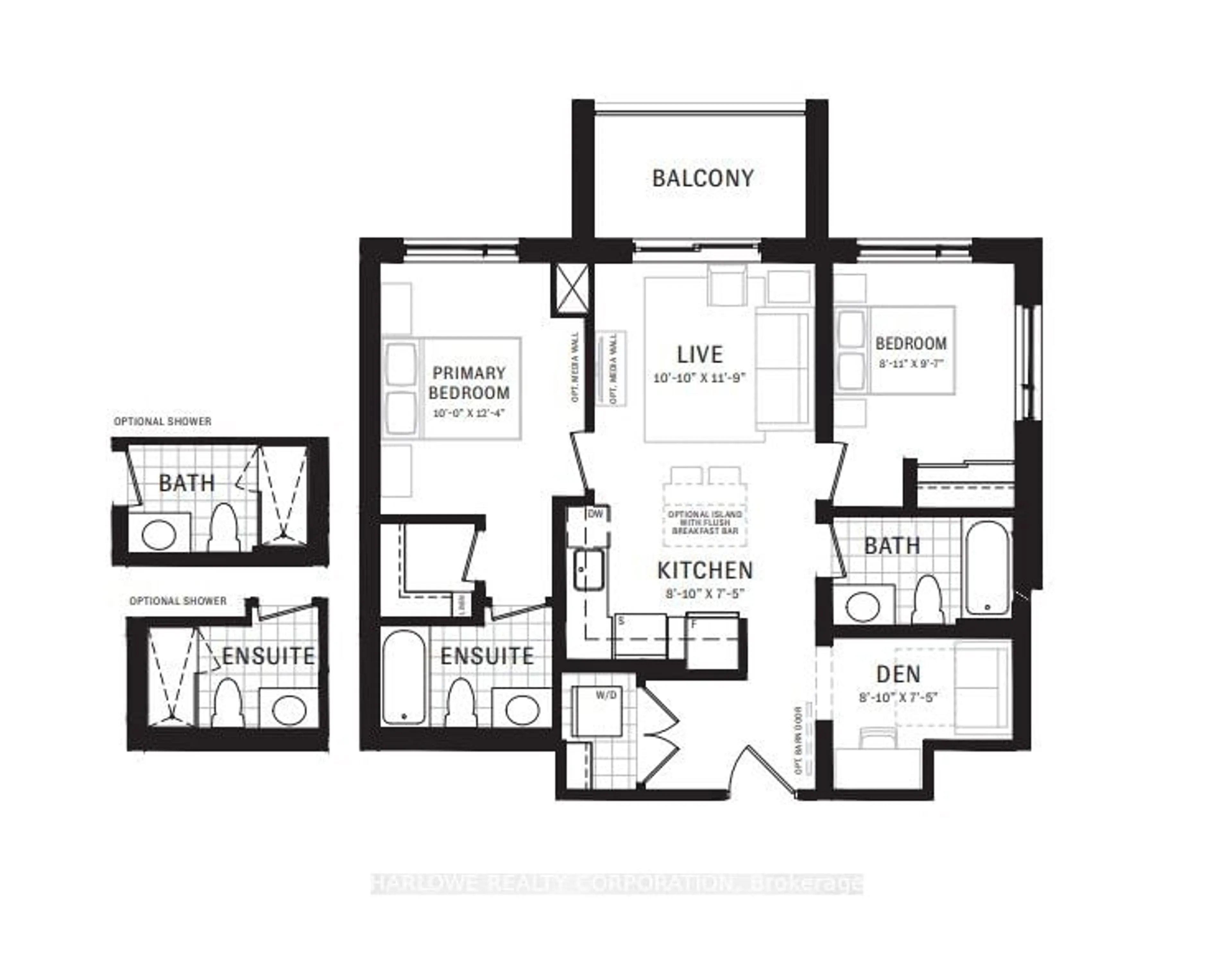 Floor plan for 490 Gordon Krantz Ave #406, Milton Ontario L9E 1Z4