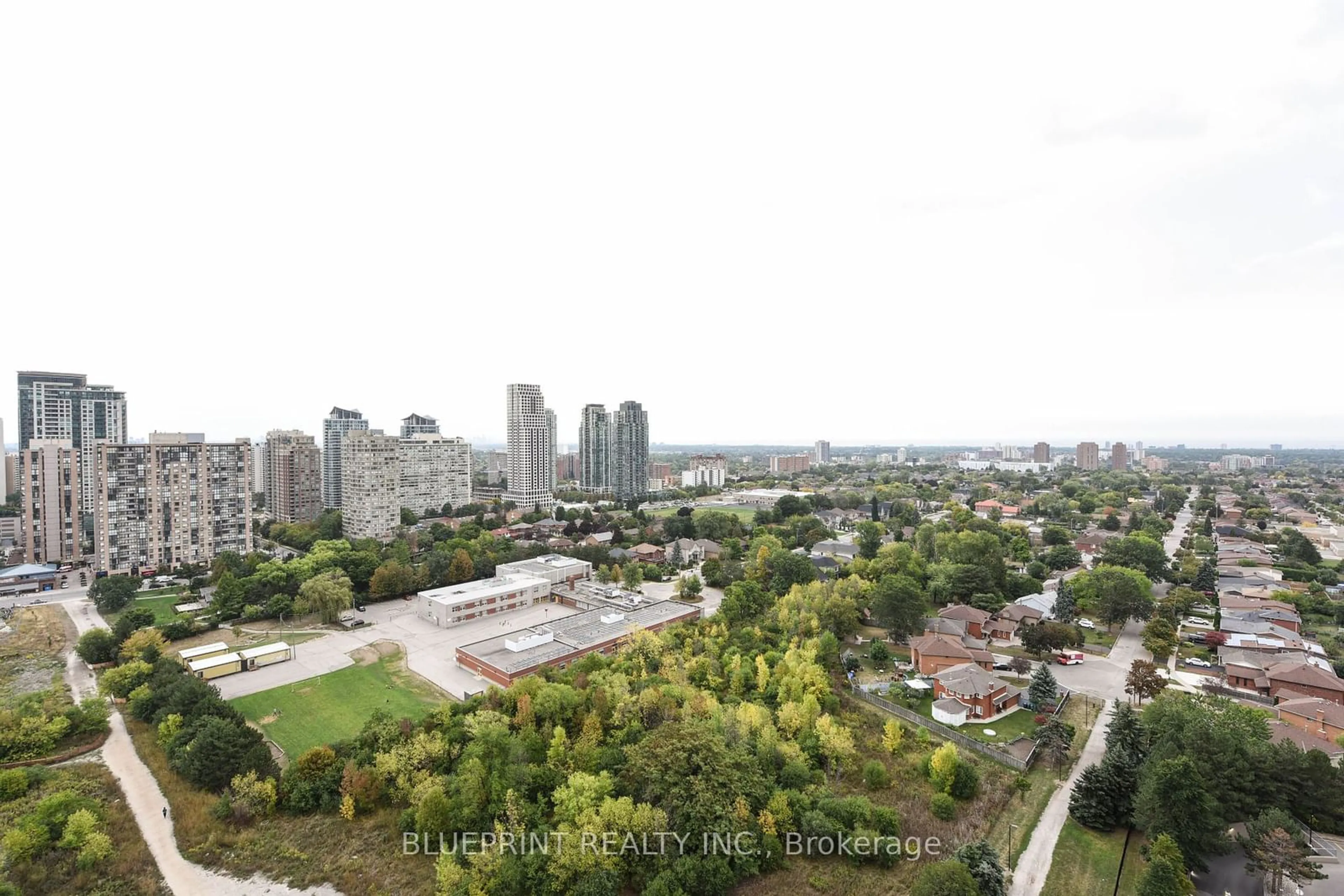 A pic from outside/outdoor area/front of a property/back of a property/a pic from drone, city buildings view from balcony for 223 Webb Dr #2002, Mississauga Ontario L5B 0E8