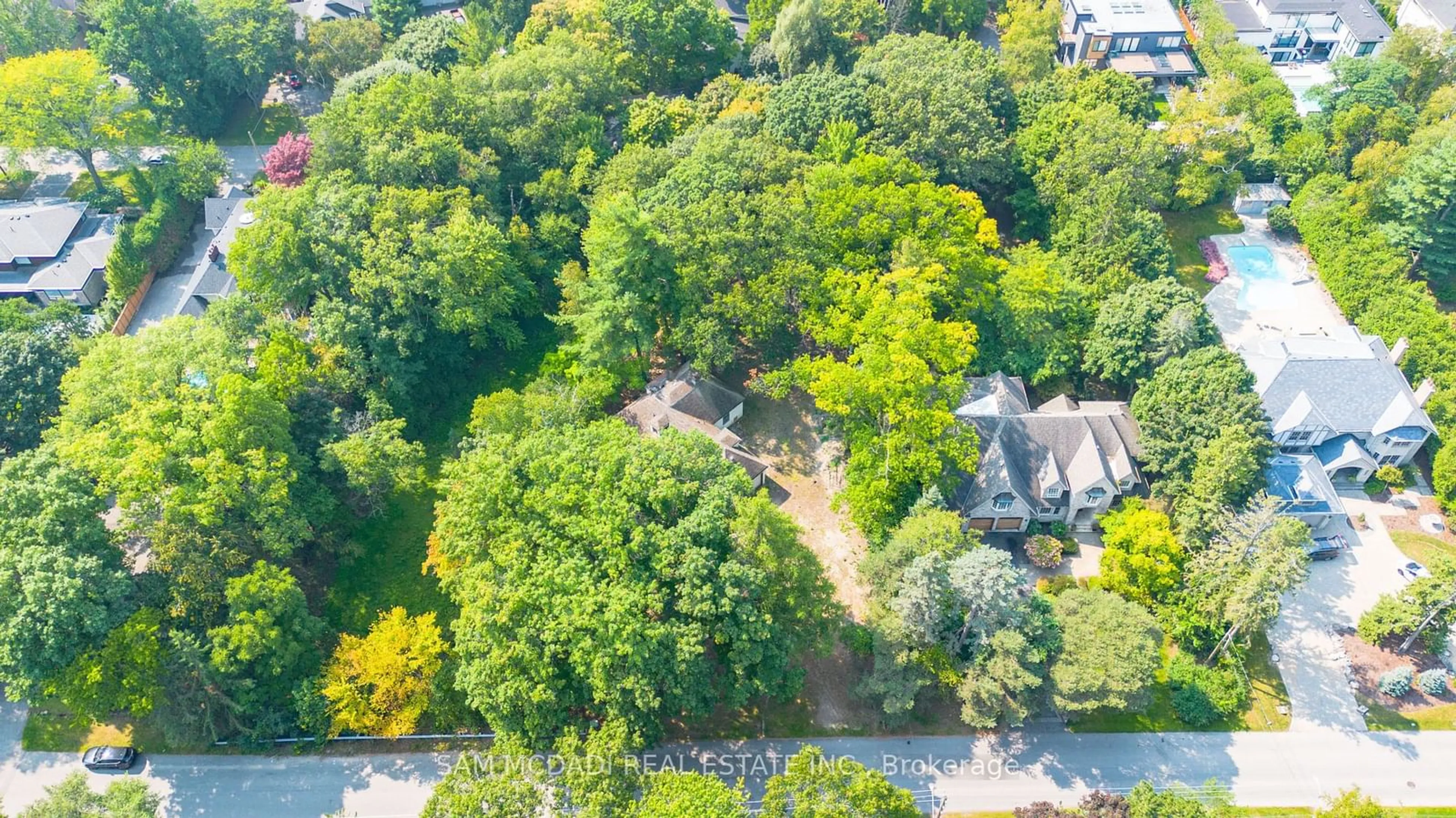 A pic from outside/outdoor area/front of a property/back of a property/a pic from drone, forest/trees view for 1322 Birchview Dr, Mississauga Ontario L5H 3E4