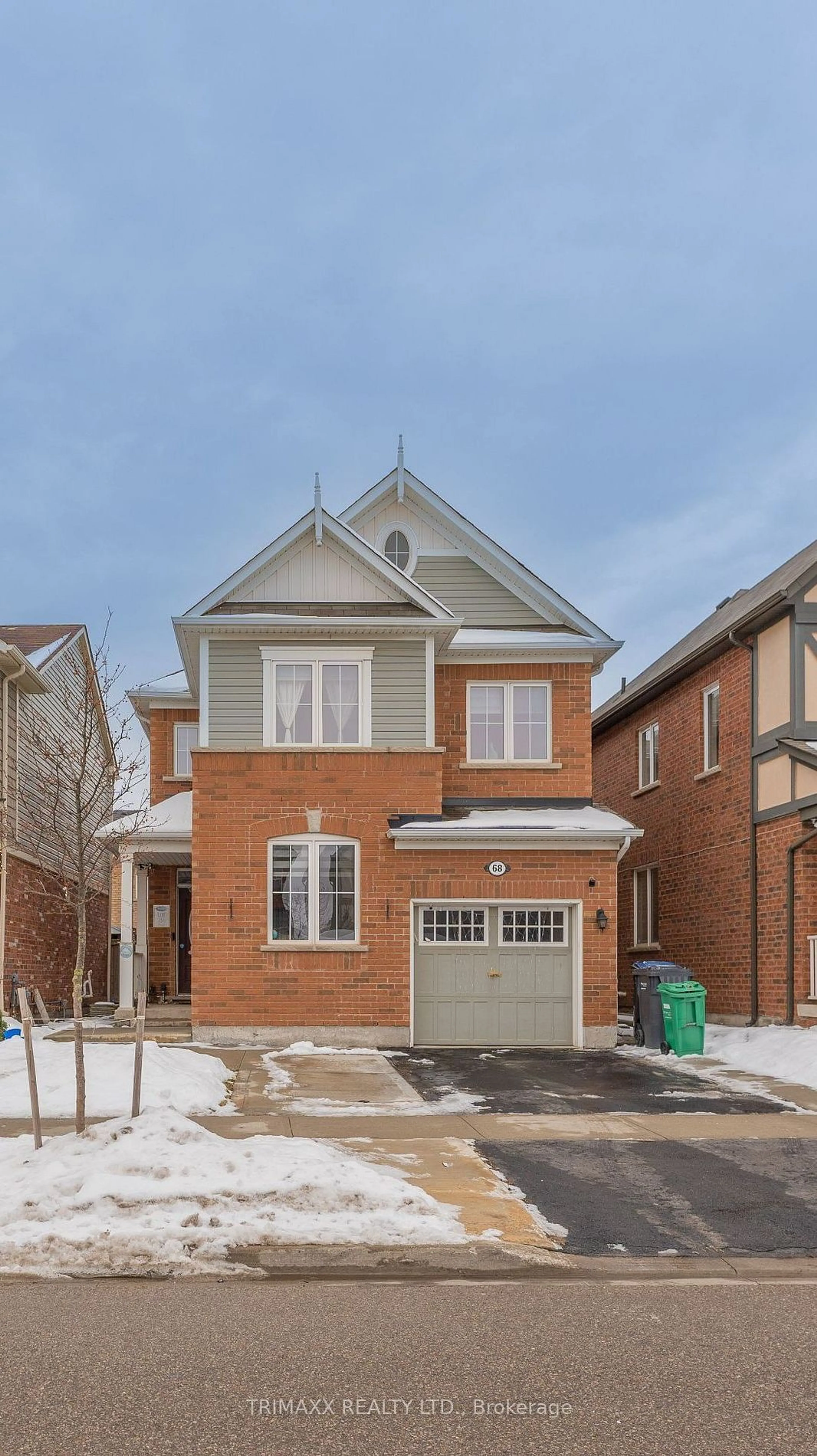 Home with brick exterior material, street for 68 Robert Parkinson Dr, Brampton Ontario L7A 0X5