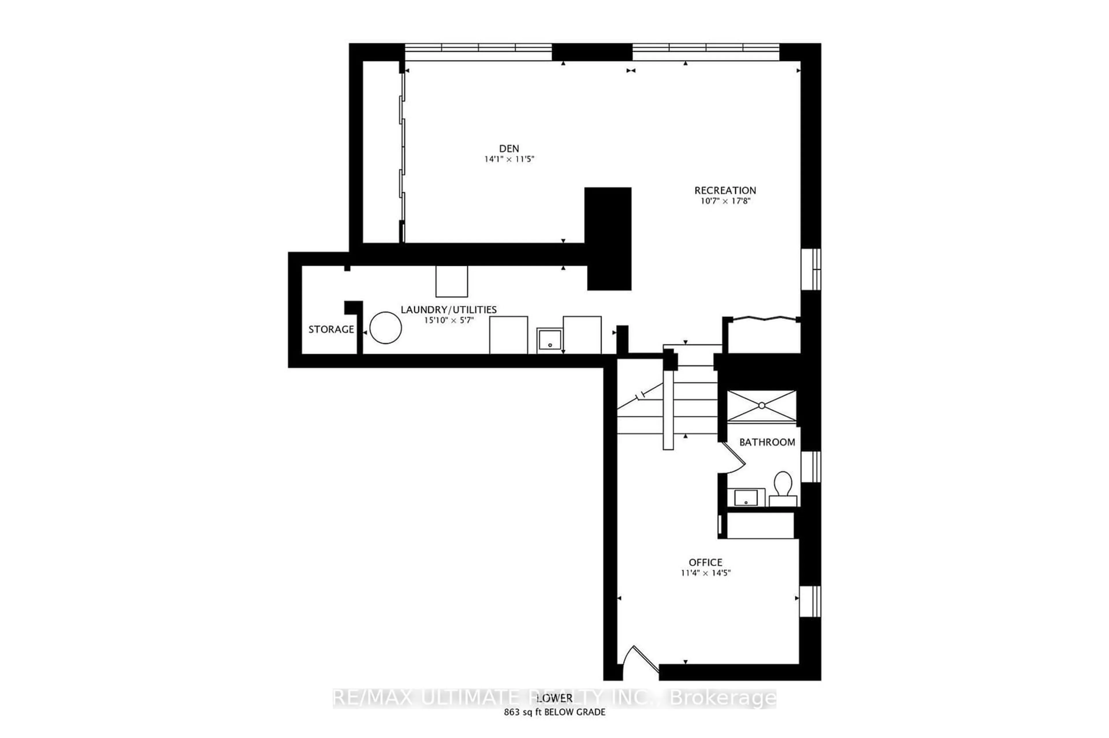 Floor plan for 216 Gary Dr, Toronto Ontario M9N 2M7