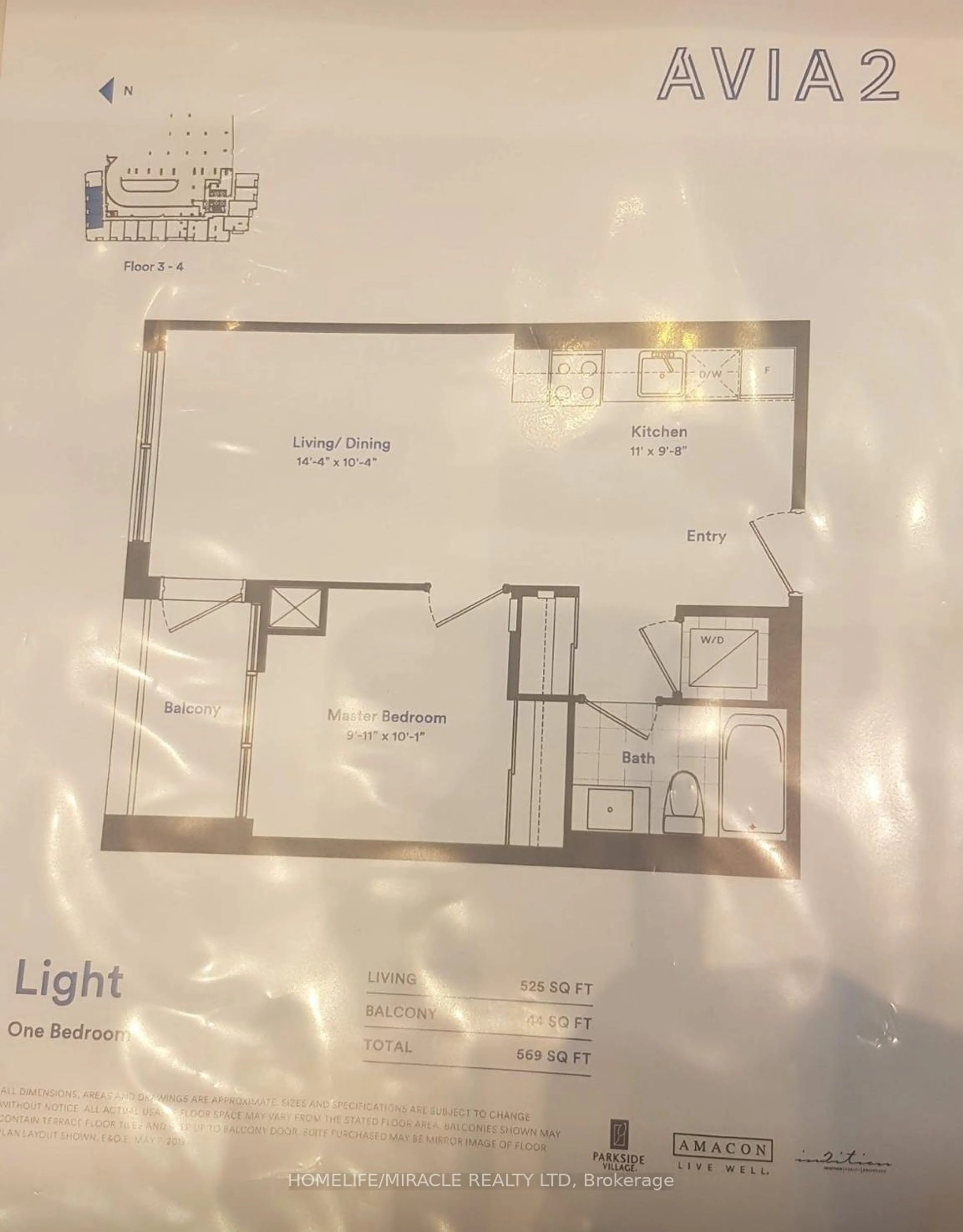 Floor plan for 4130 Parkside Village Dr #413, Mississauga Ontario L5B 3M8