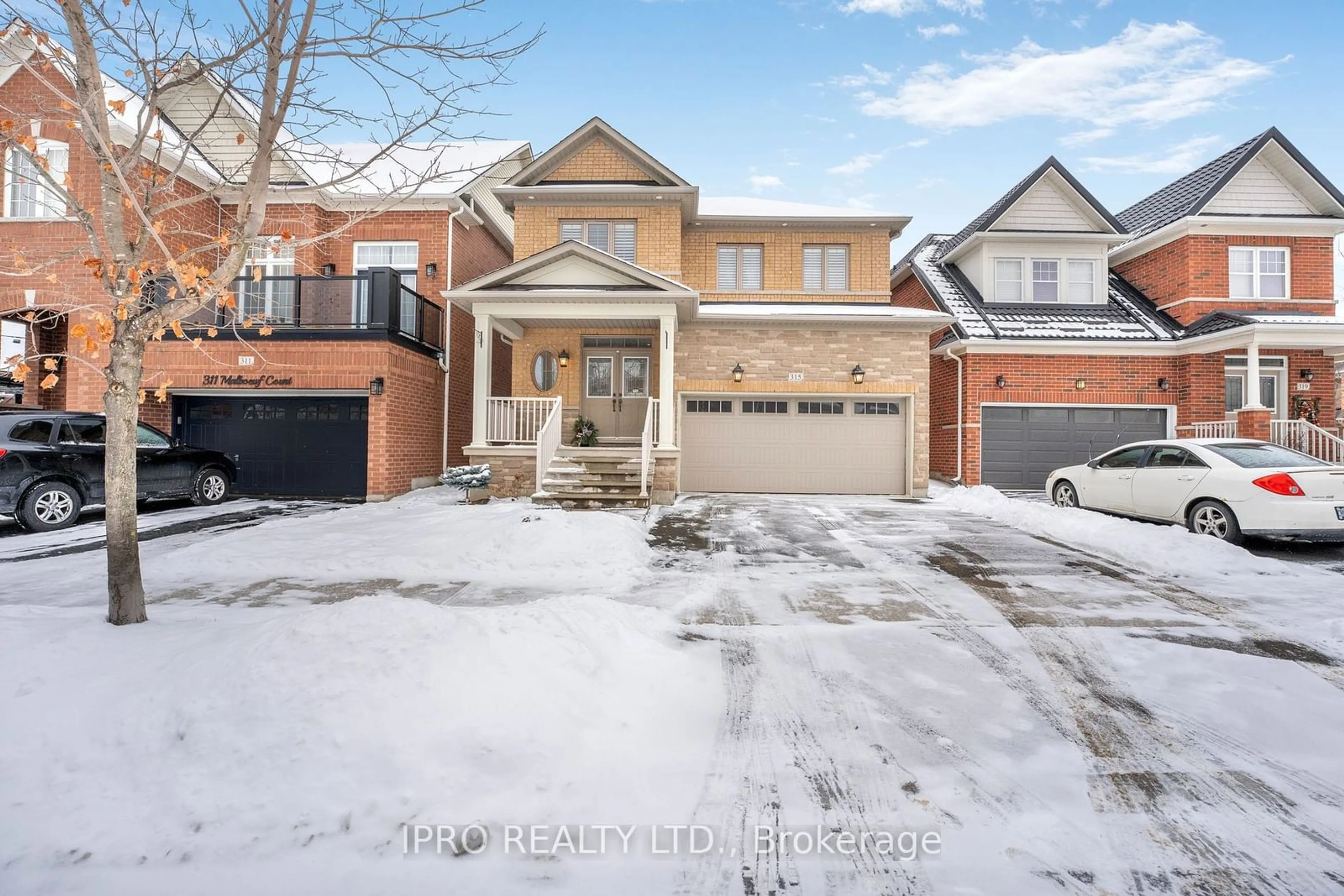 Home with brick exterior material, street for 315 Malboeuf Crt, Milton Ontario L9T 7Y5