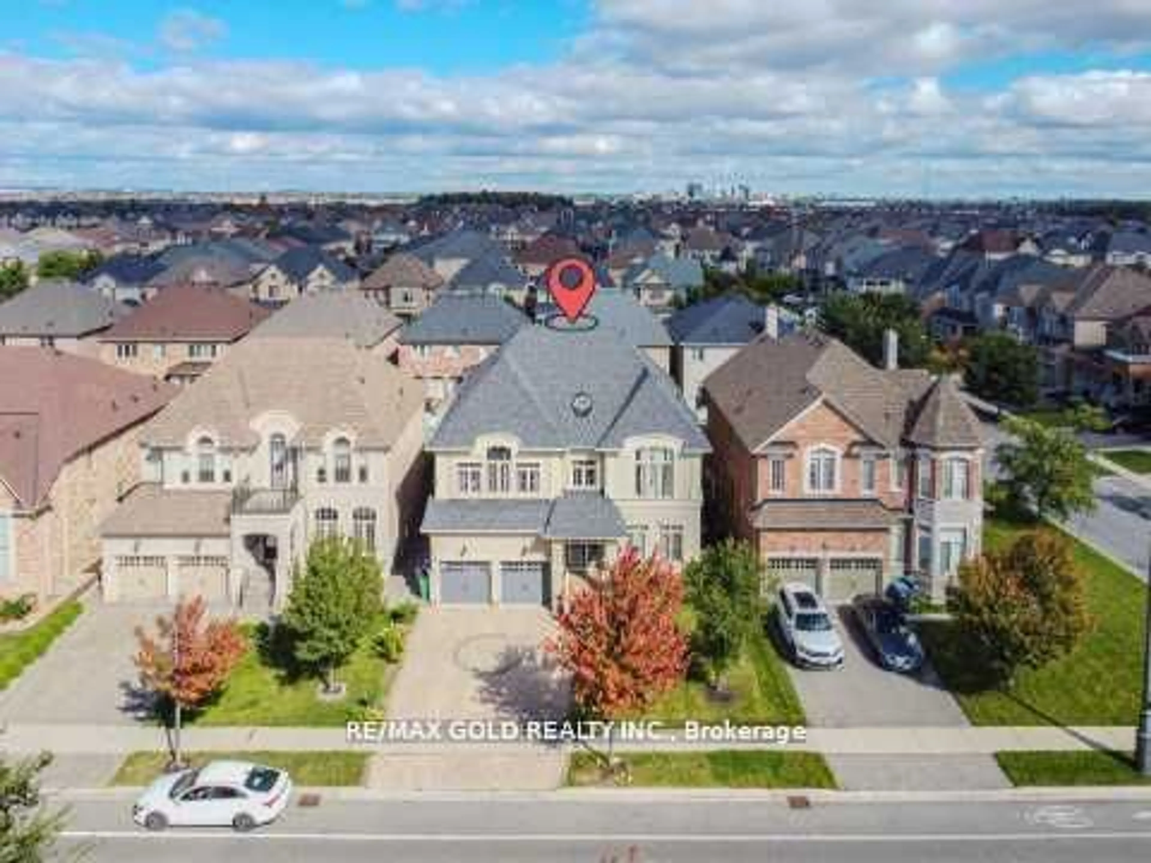 A pic from outside/outdoor area/front of a property/back of a property/a pic from drone, street for 133 Elbern Markell Dr, Brampton Ontario L6X 0X5