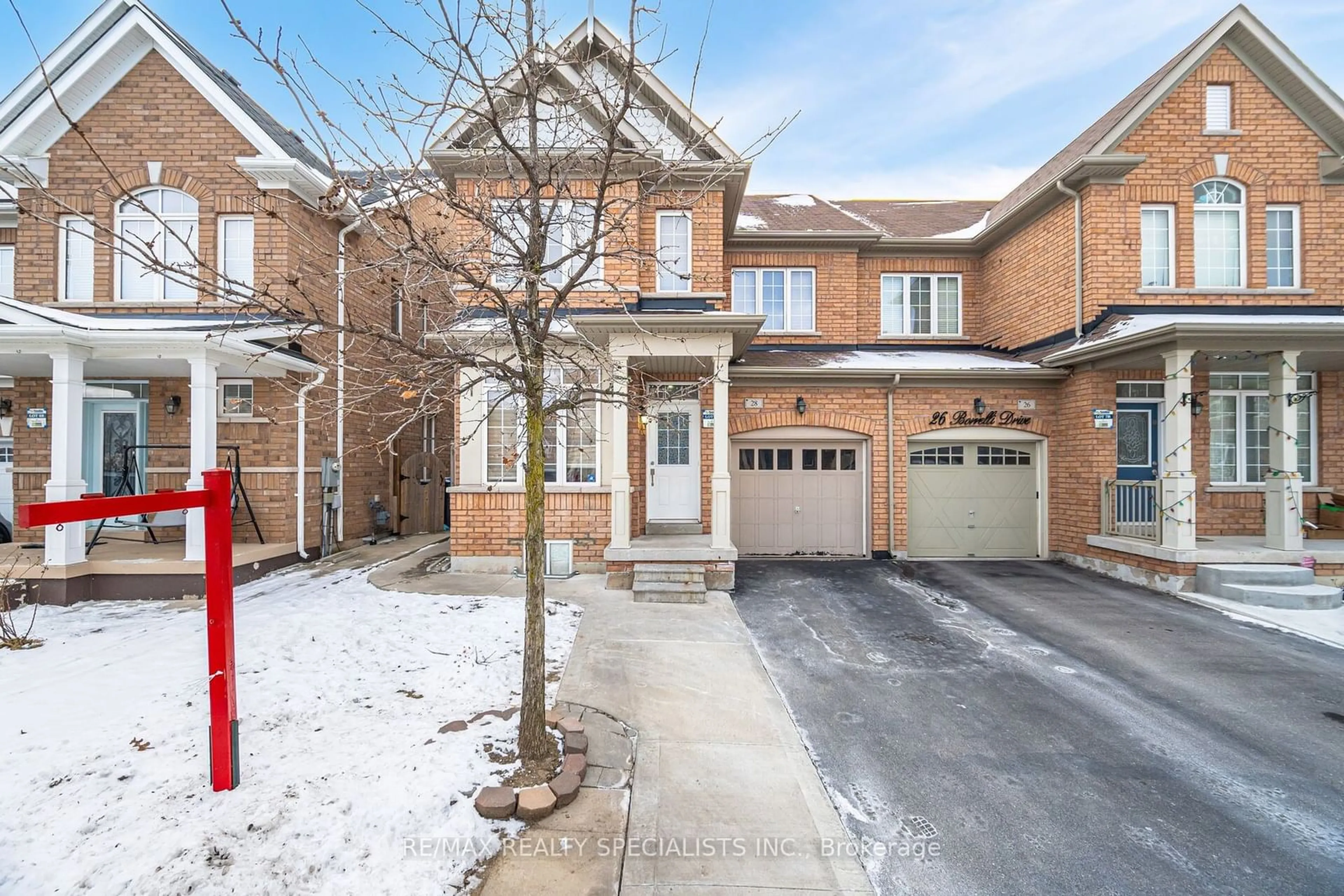 Home with brick exterior material, street for 28 Borrelli Dr, Brampton Ontario L6Y 0B7