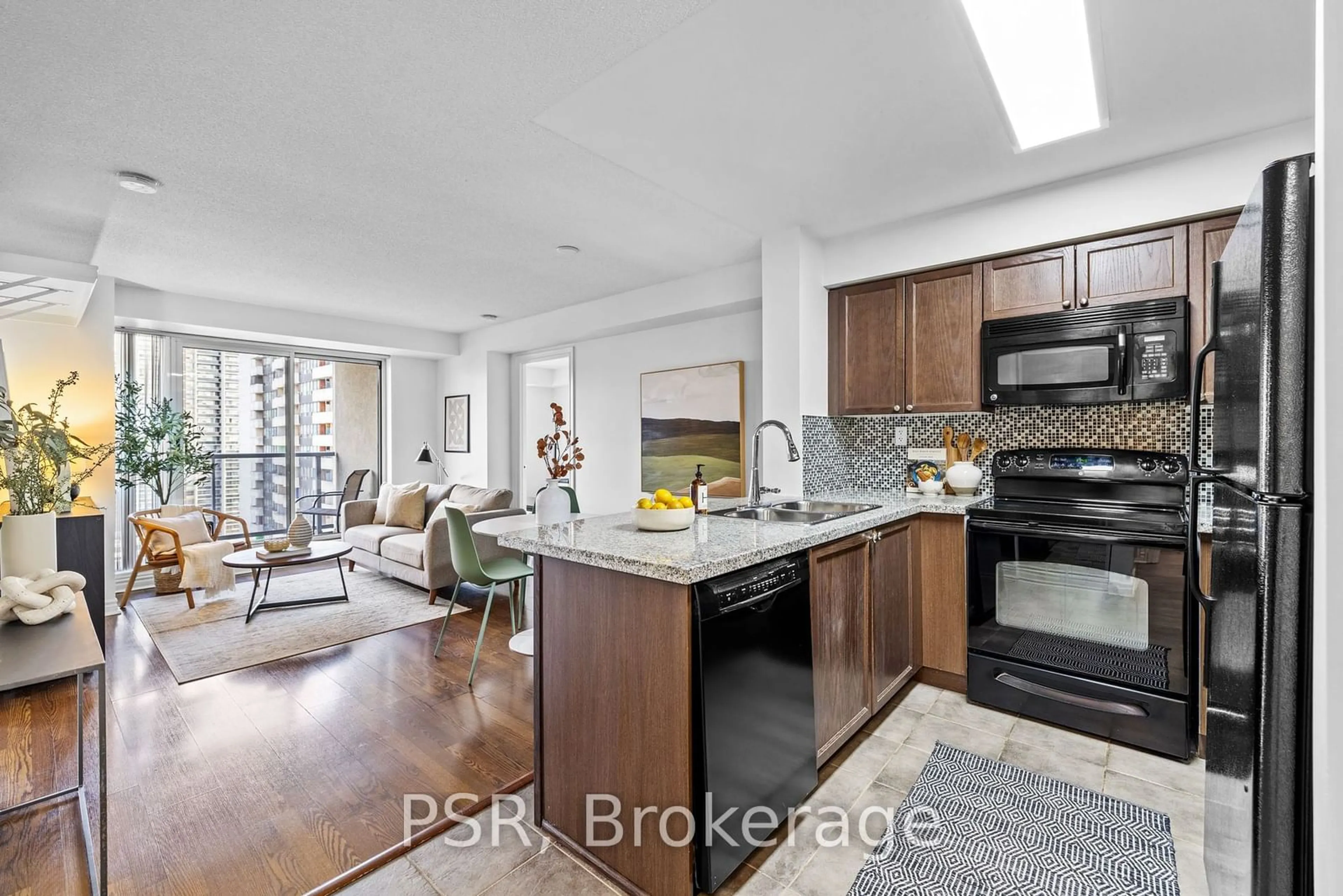 Open concept kitchen, unknown for 5 Michael Power Pl #1408, Toronto Ontario M9A 0A3