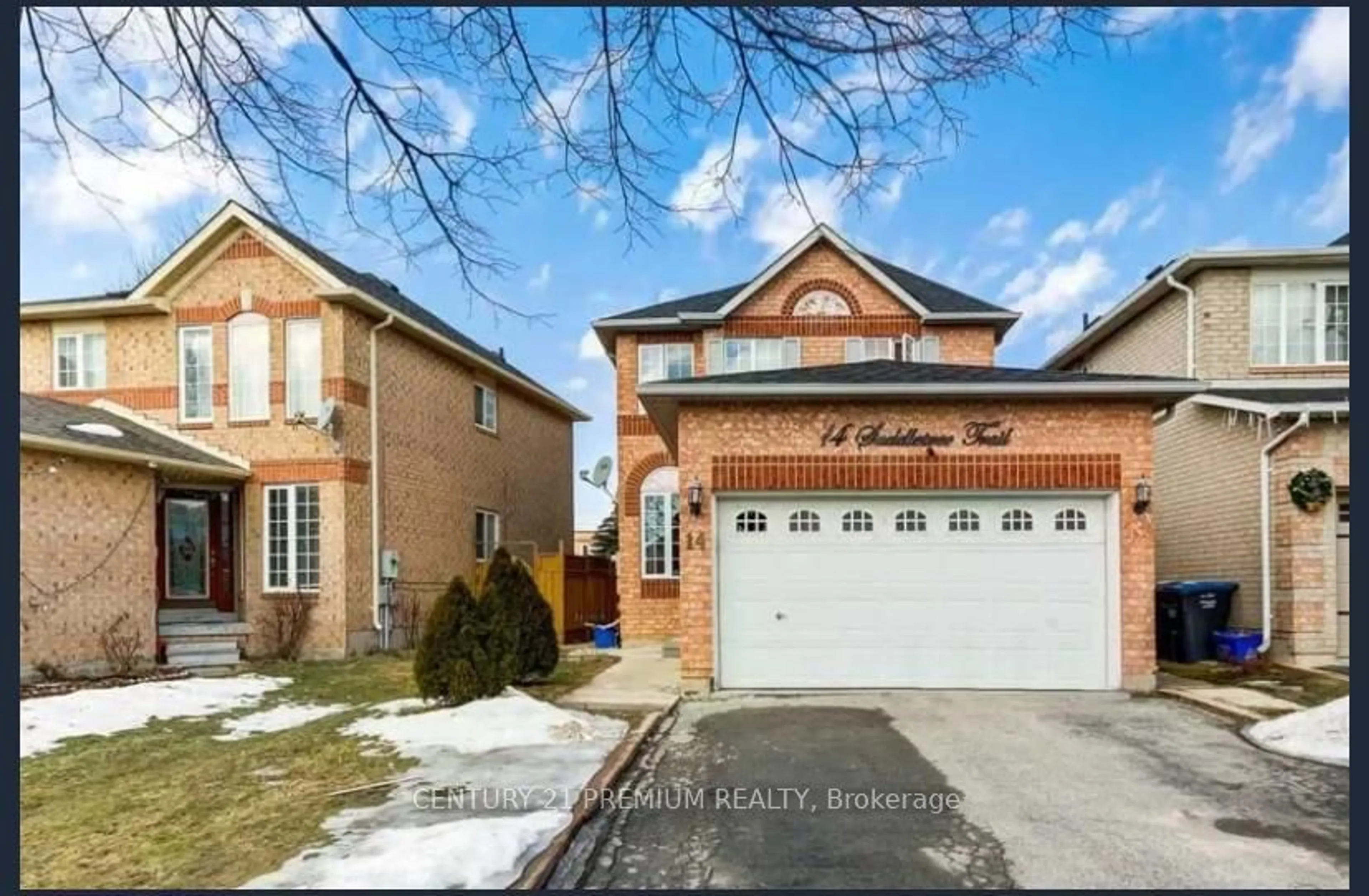 Home with brick exterior material, street for 14 Saddletree Tr, Brampton Ontario L6X 4N1