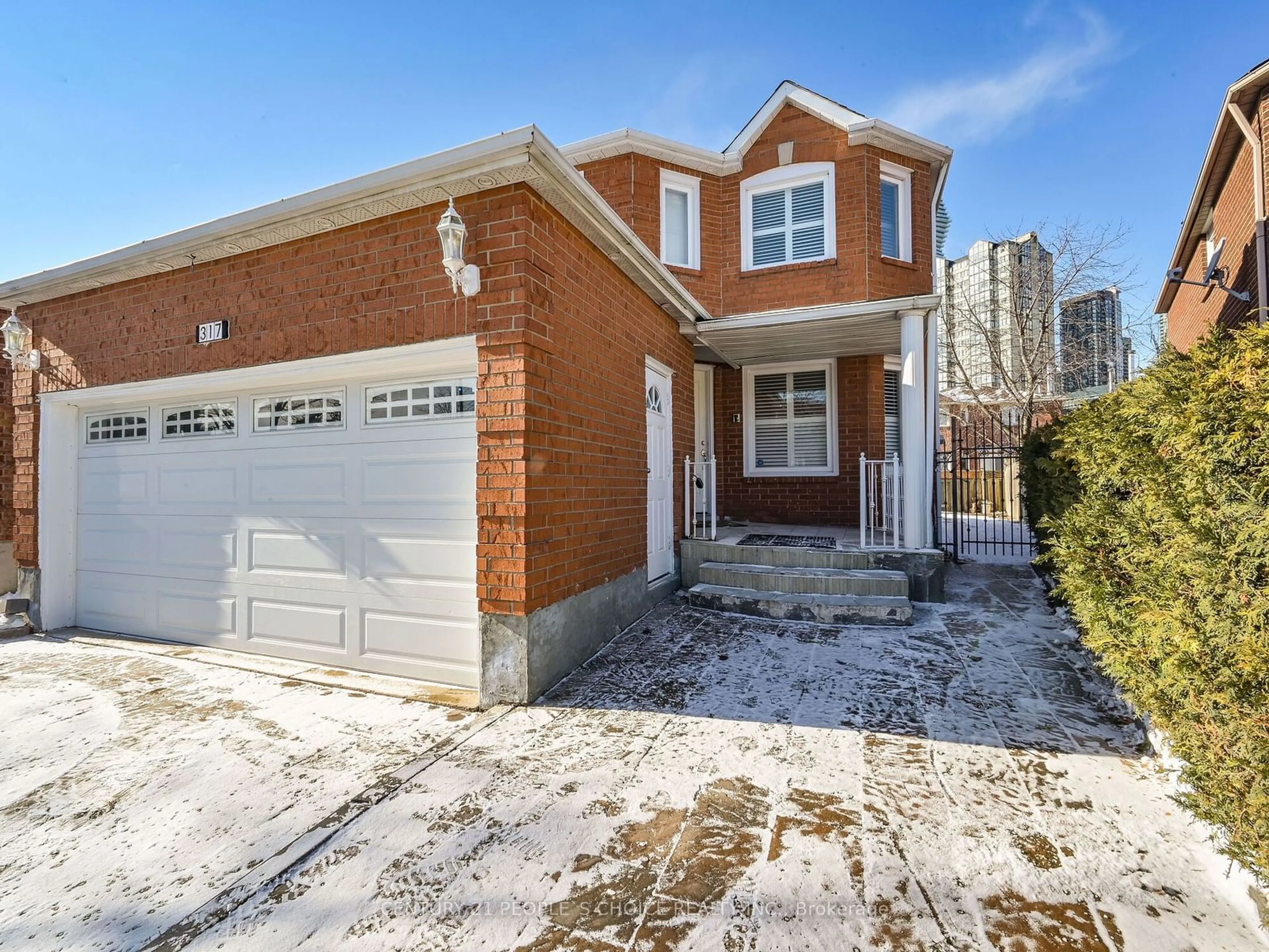 Home with brick exterior material, street for 317 Macedonia Cres, Mississauga Ontario L5B 3J7