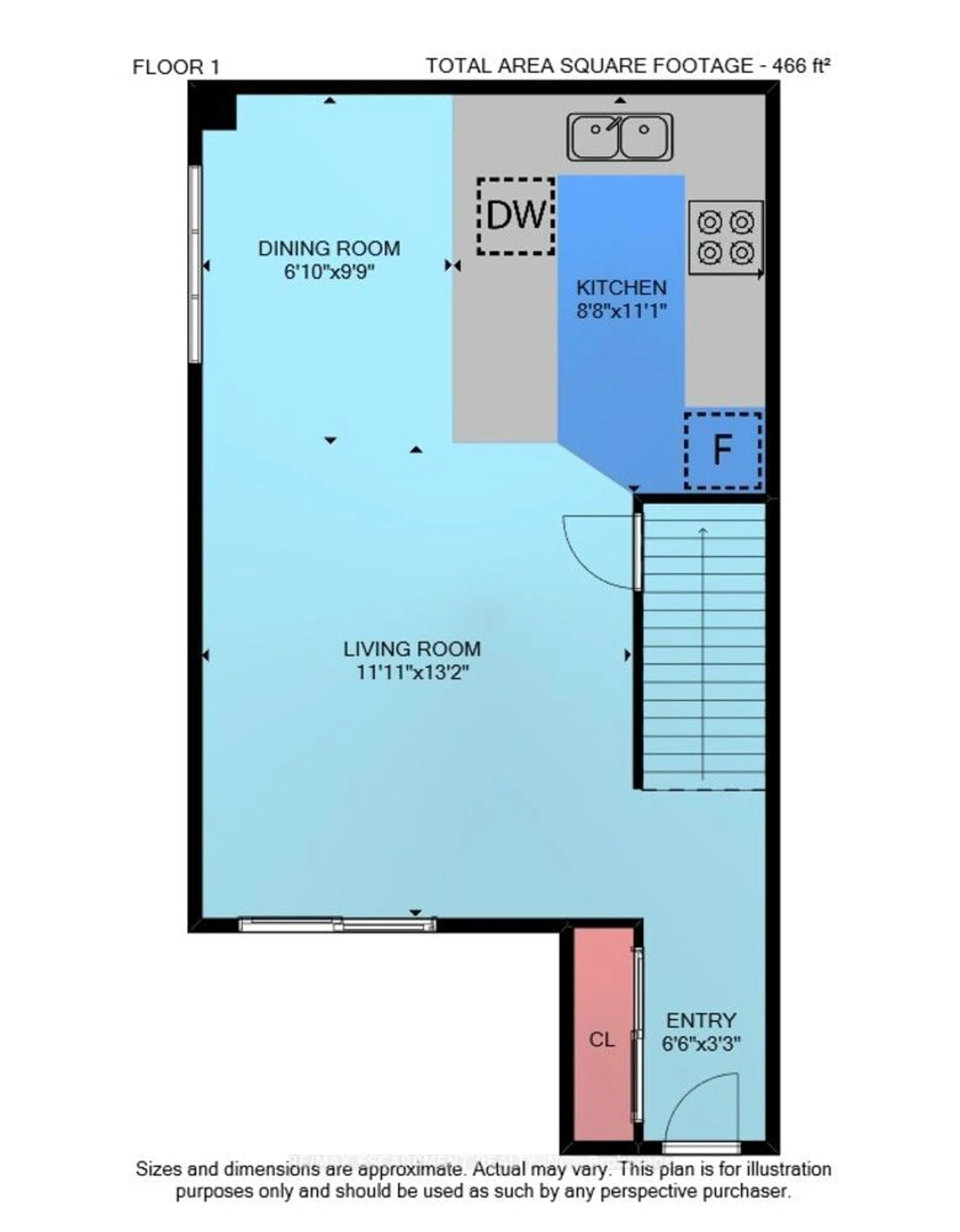 Floor plan for 1701 Lampman Ave #404, Burlington Ontario L7L 6R8