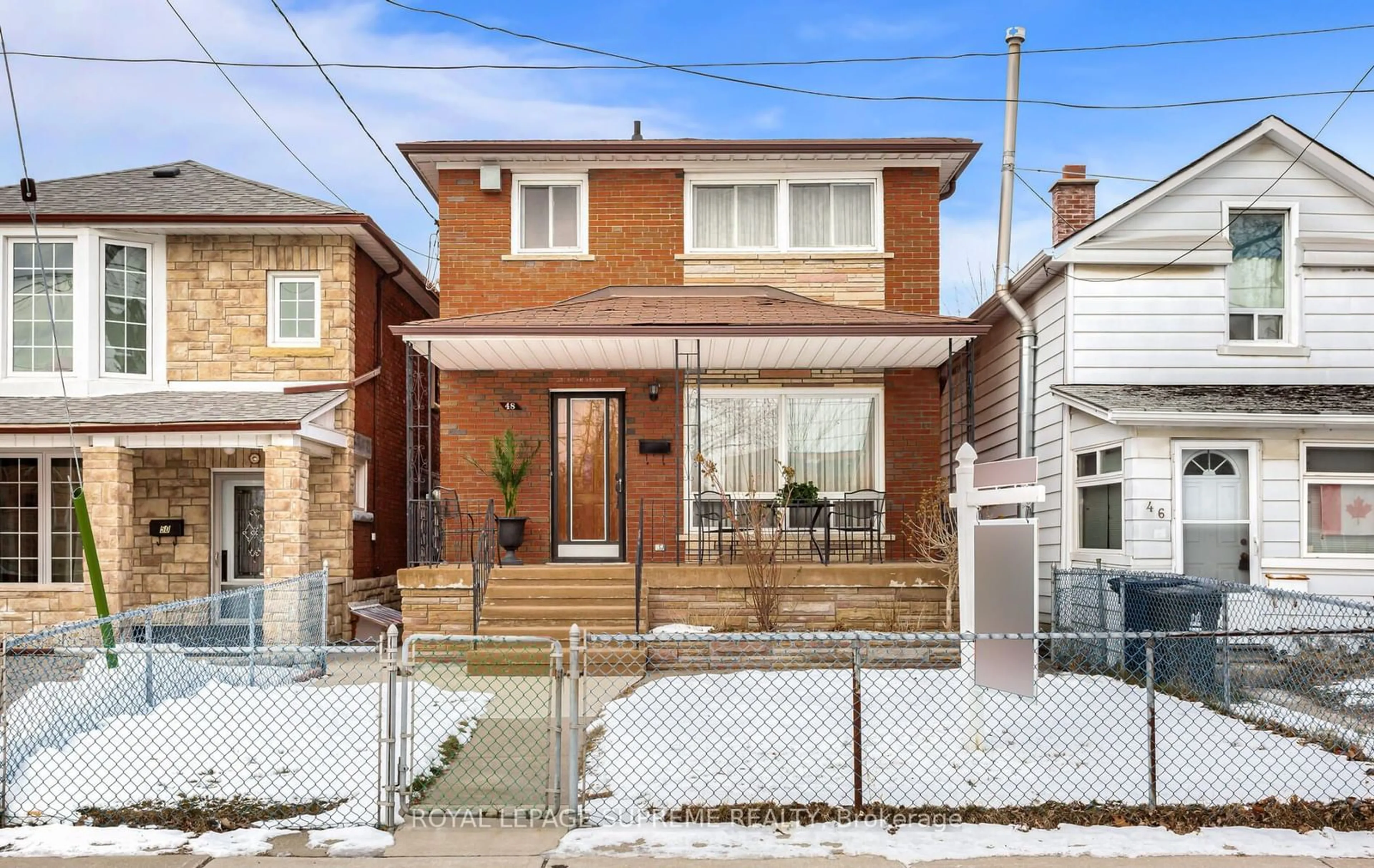 Home with brick exterior material, street for 48 Pritchard Ave, Toronto Ontario M6N 1T3