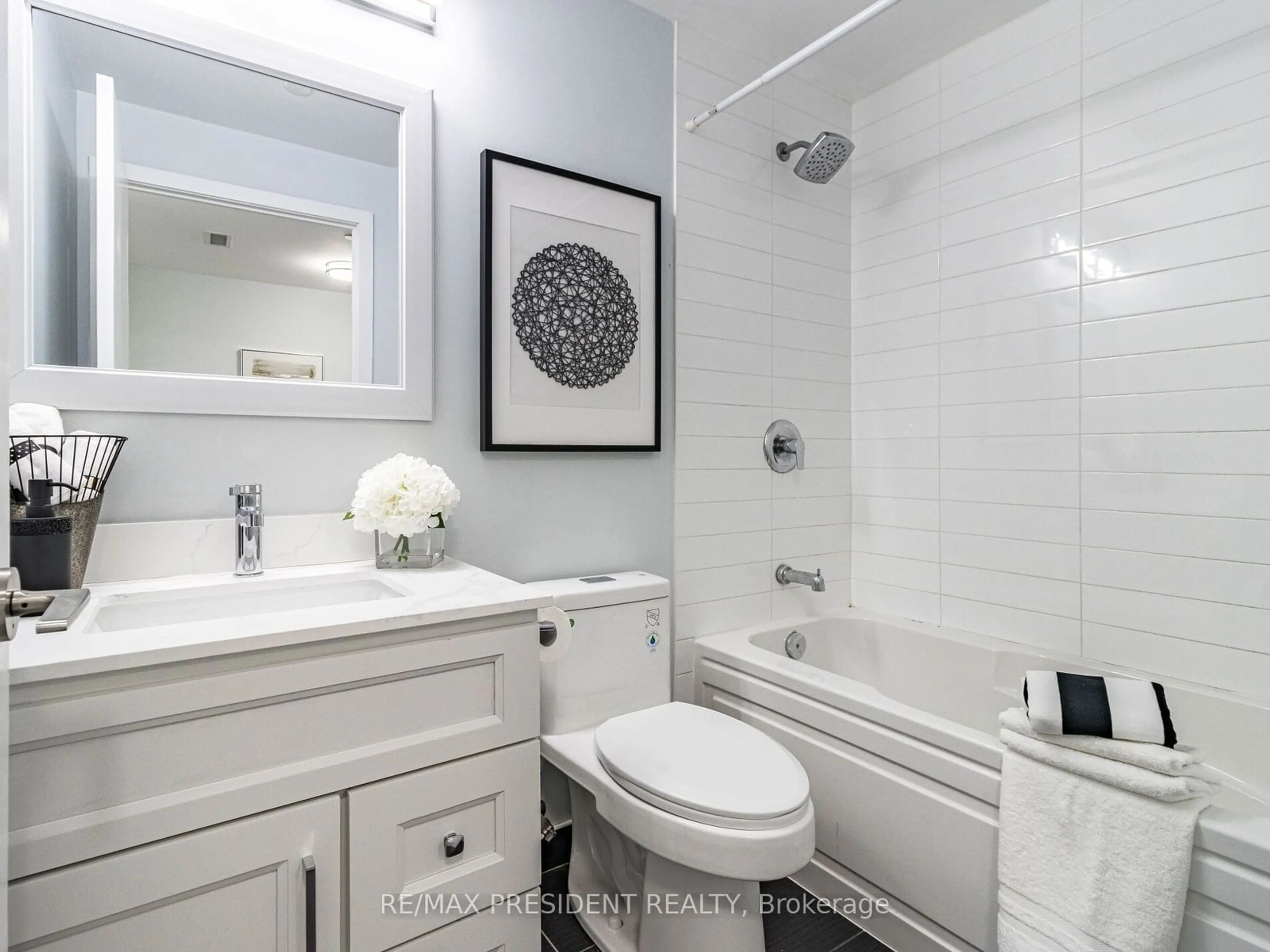 Standard bathroom, ceramic/tile floor for 20 Shore Breeze Dr #2704, Toronto Ontario M8V 0C7