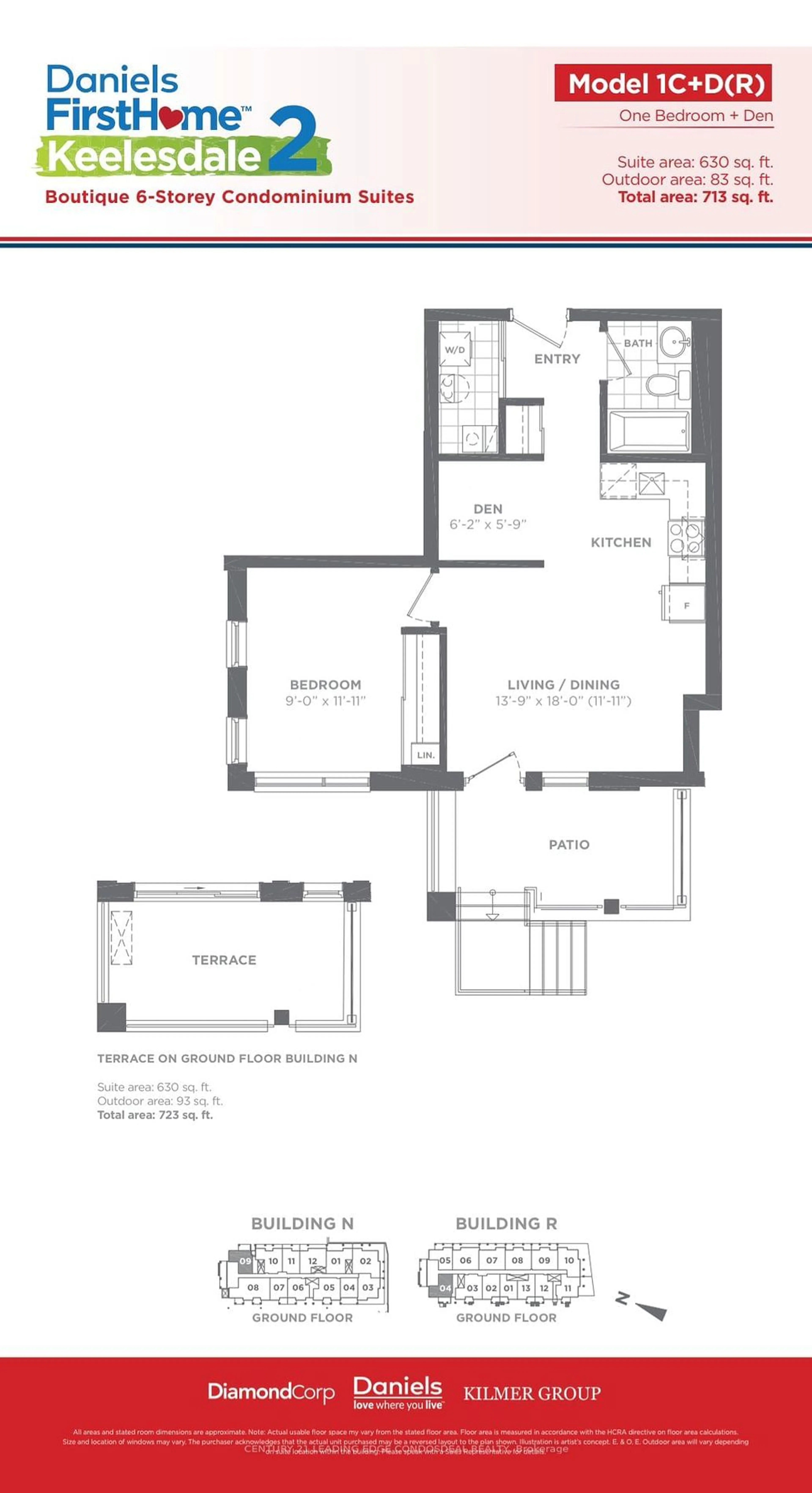 Floor plan for 135 Canon Jackson Dr #109, Toronto Ontario M6M 0C3