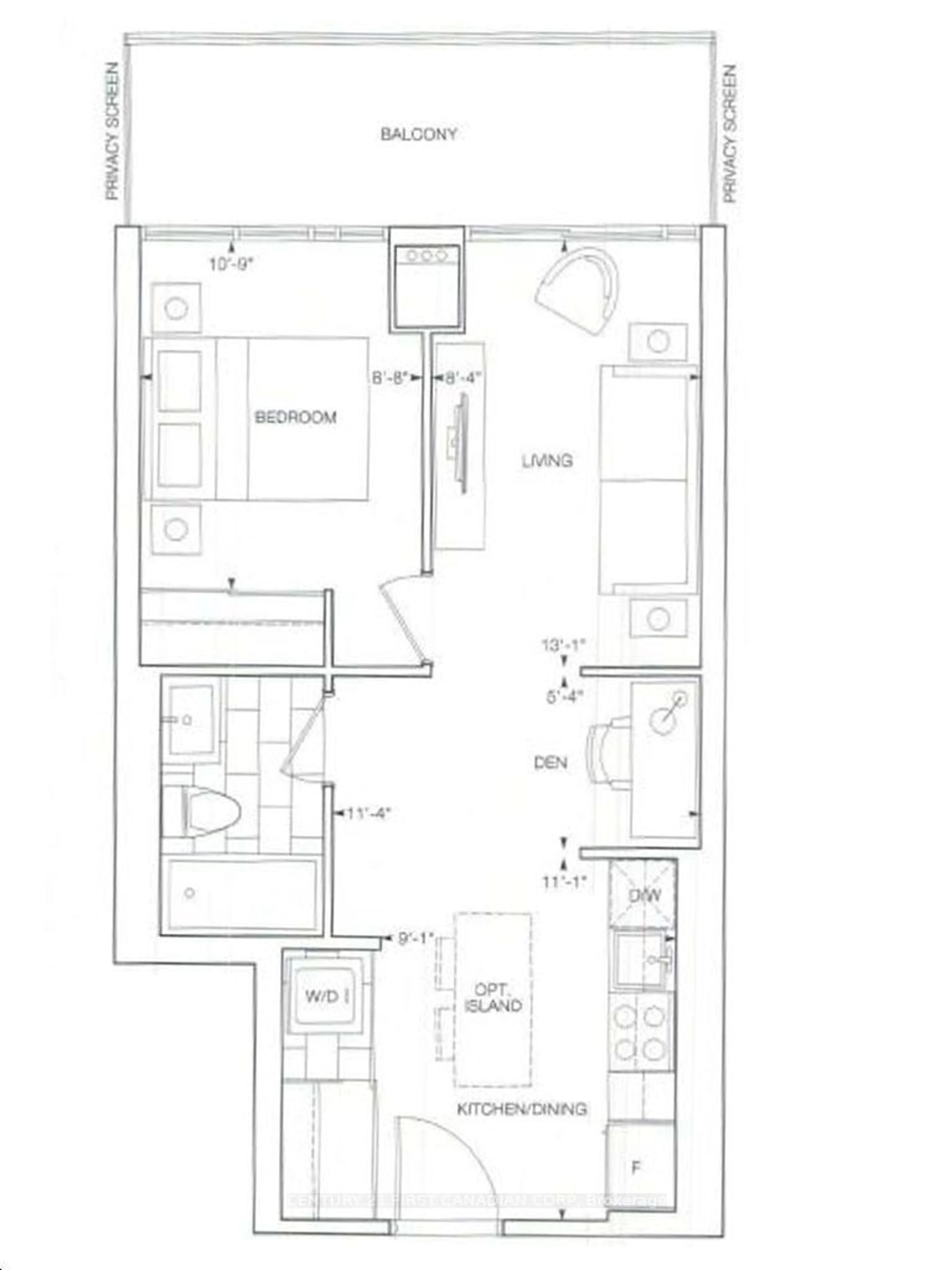 Floor plan for 1117 Cooke Blvd #608, Burlington Ontario L7T 0C6