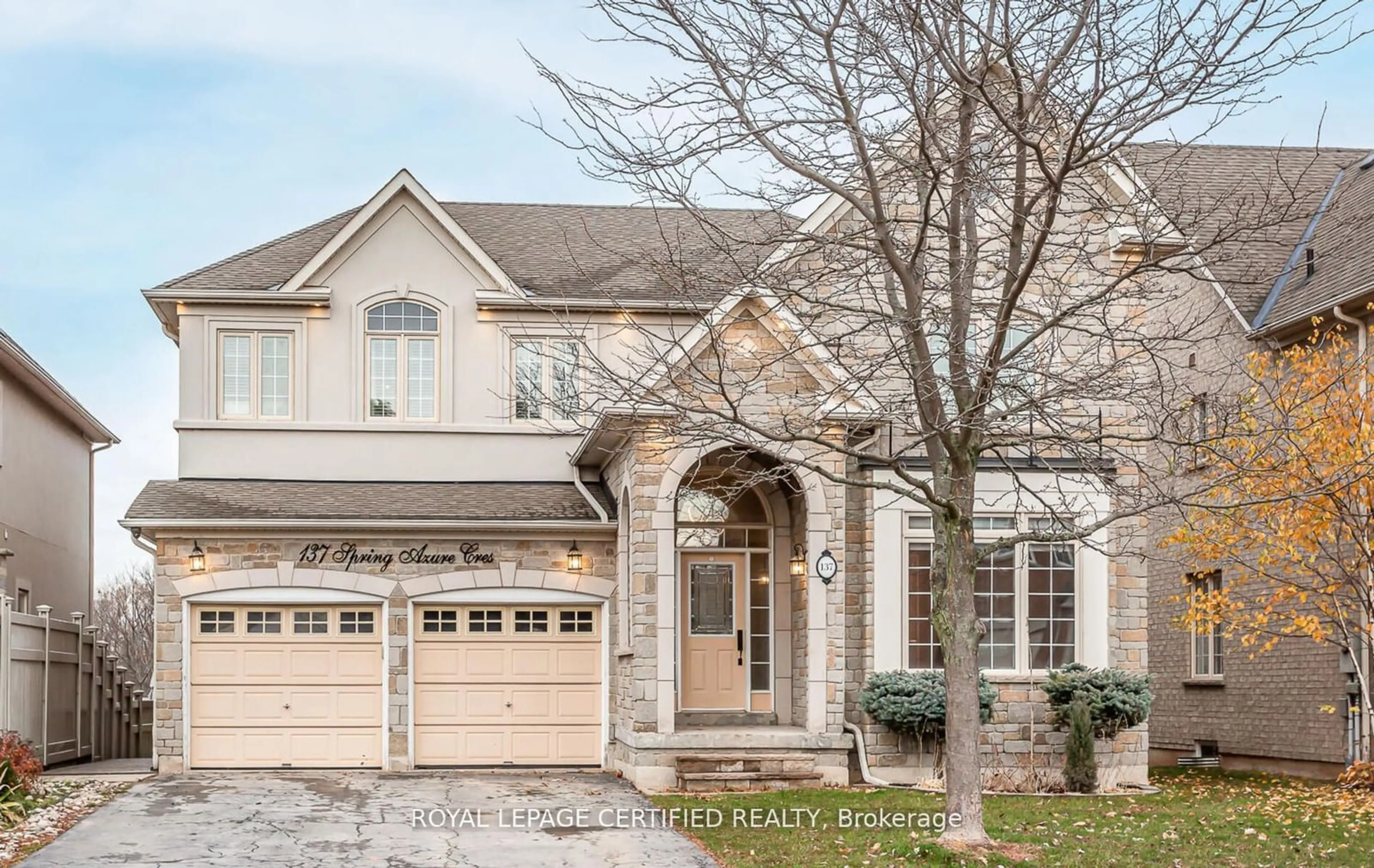 Home with brick exterior material, street for 137 Spring Azure Cres, Oakville Ontario L6L 6V8