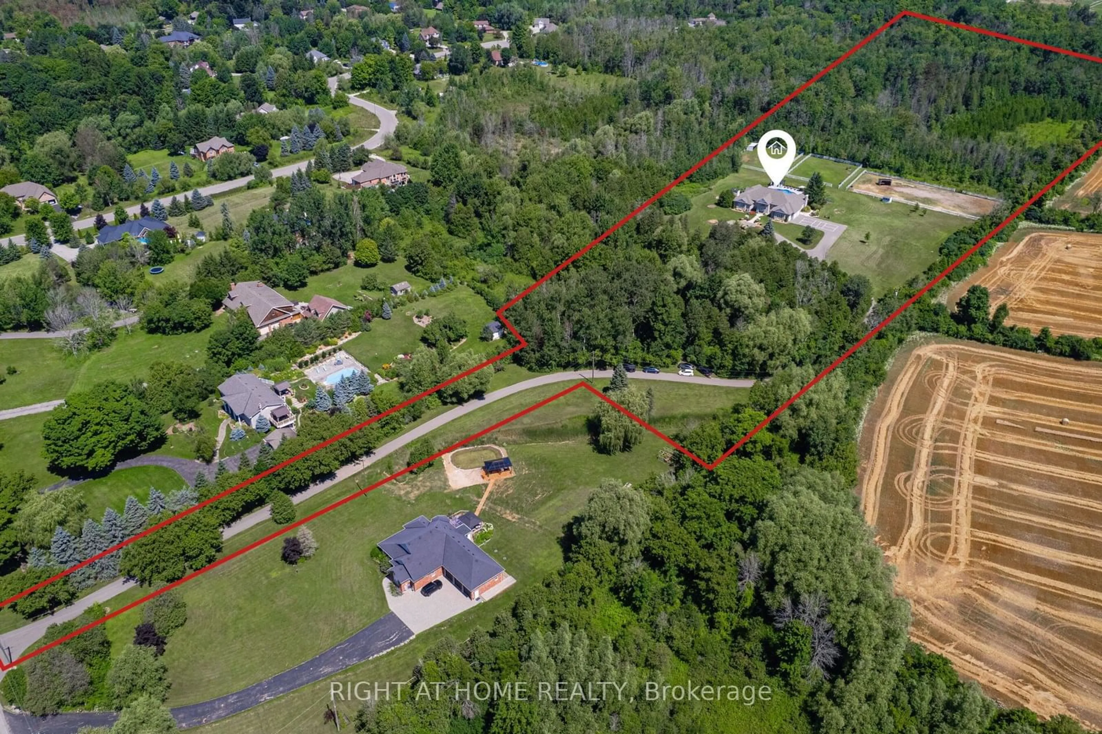 A pic from outside/outdoor area/front of a property/back of a property/a pic from drone, forest/trees view for 10635 First Line, Milton Ontario L0P 1J0