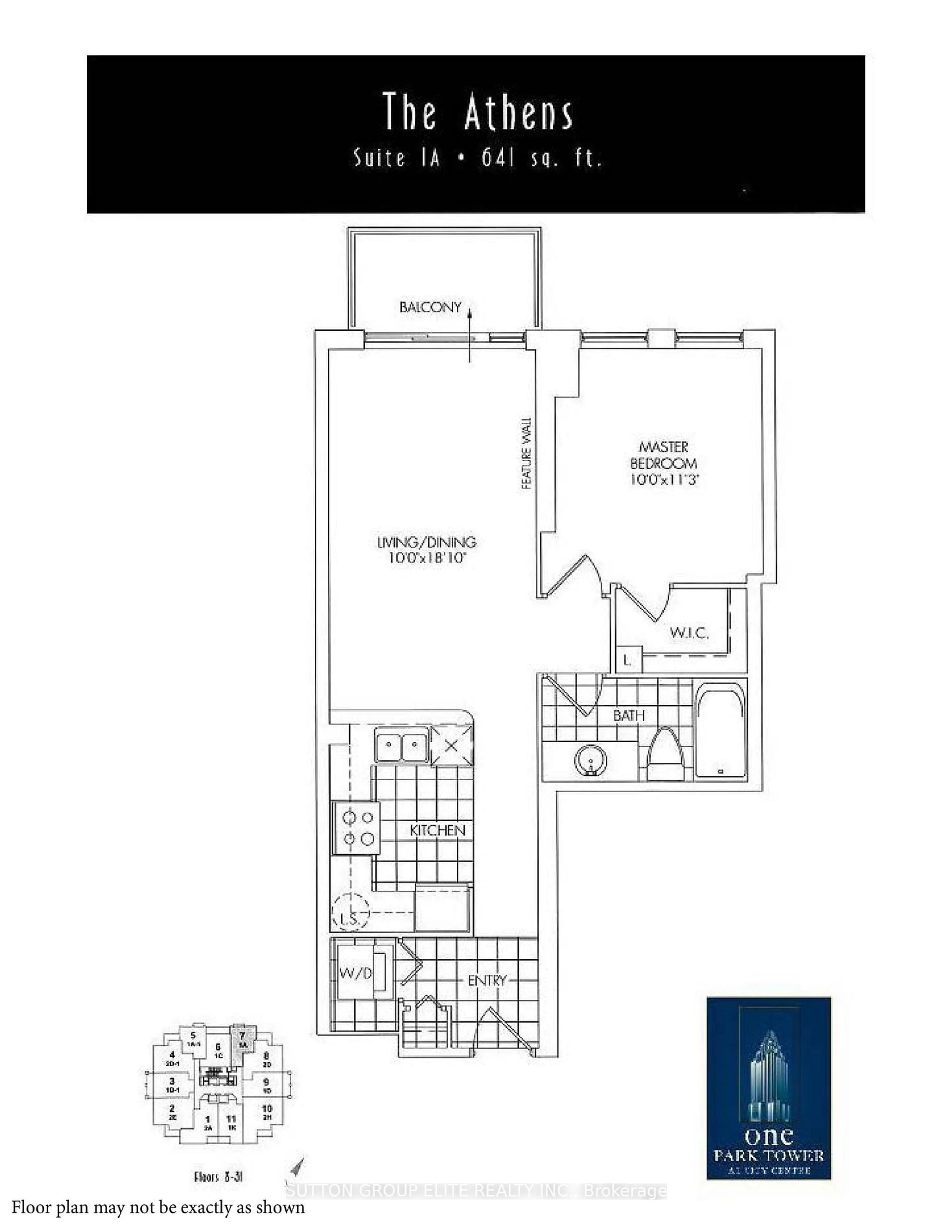 Floor plan for 388 Prince Of Wales Dr #1307, Mississauga Ontario L5B 0A1