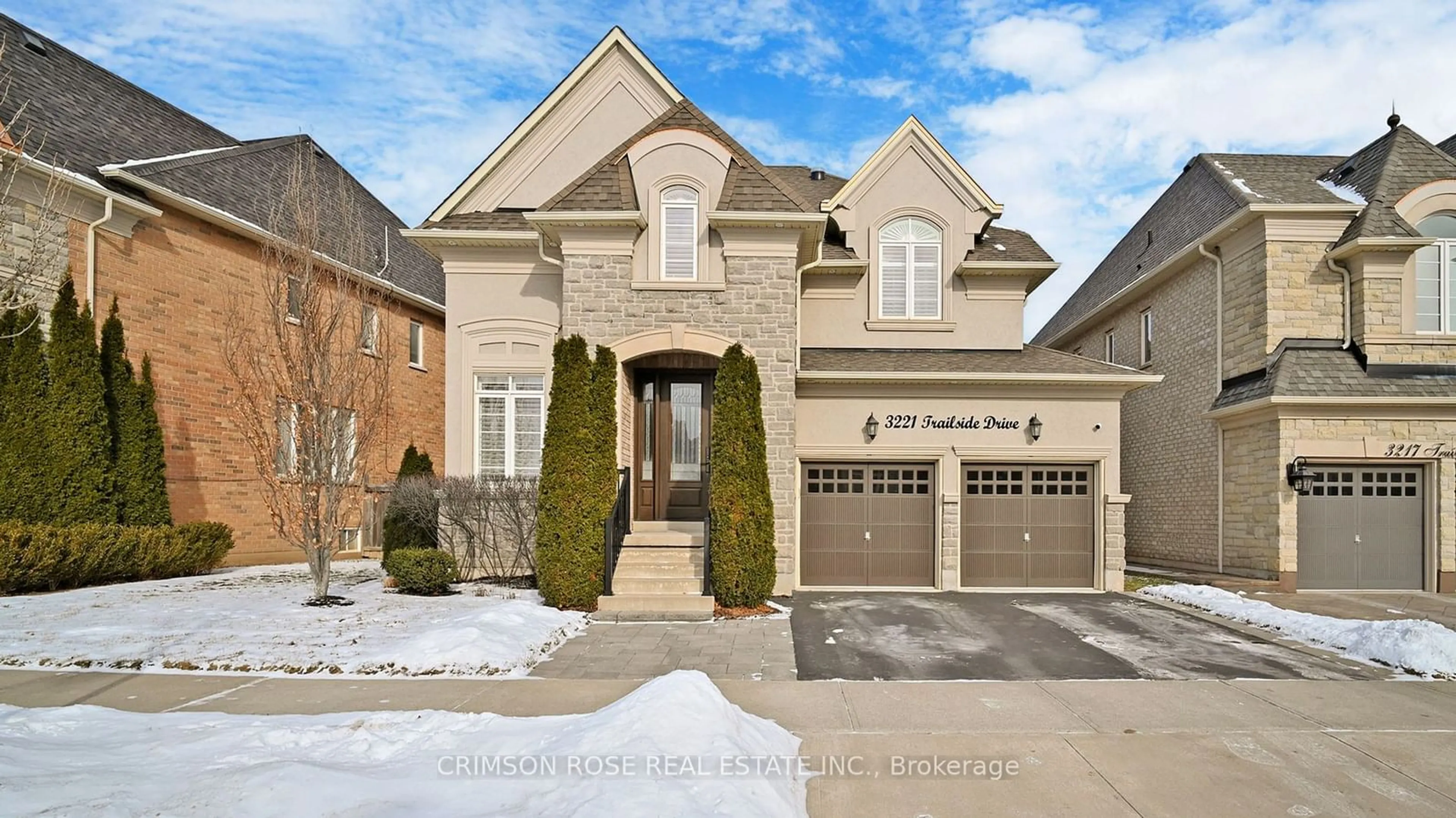 Home with brick exterior material, street for 3221 Trailside Dr, Oakville Ontario L6M 0N9