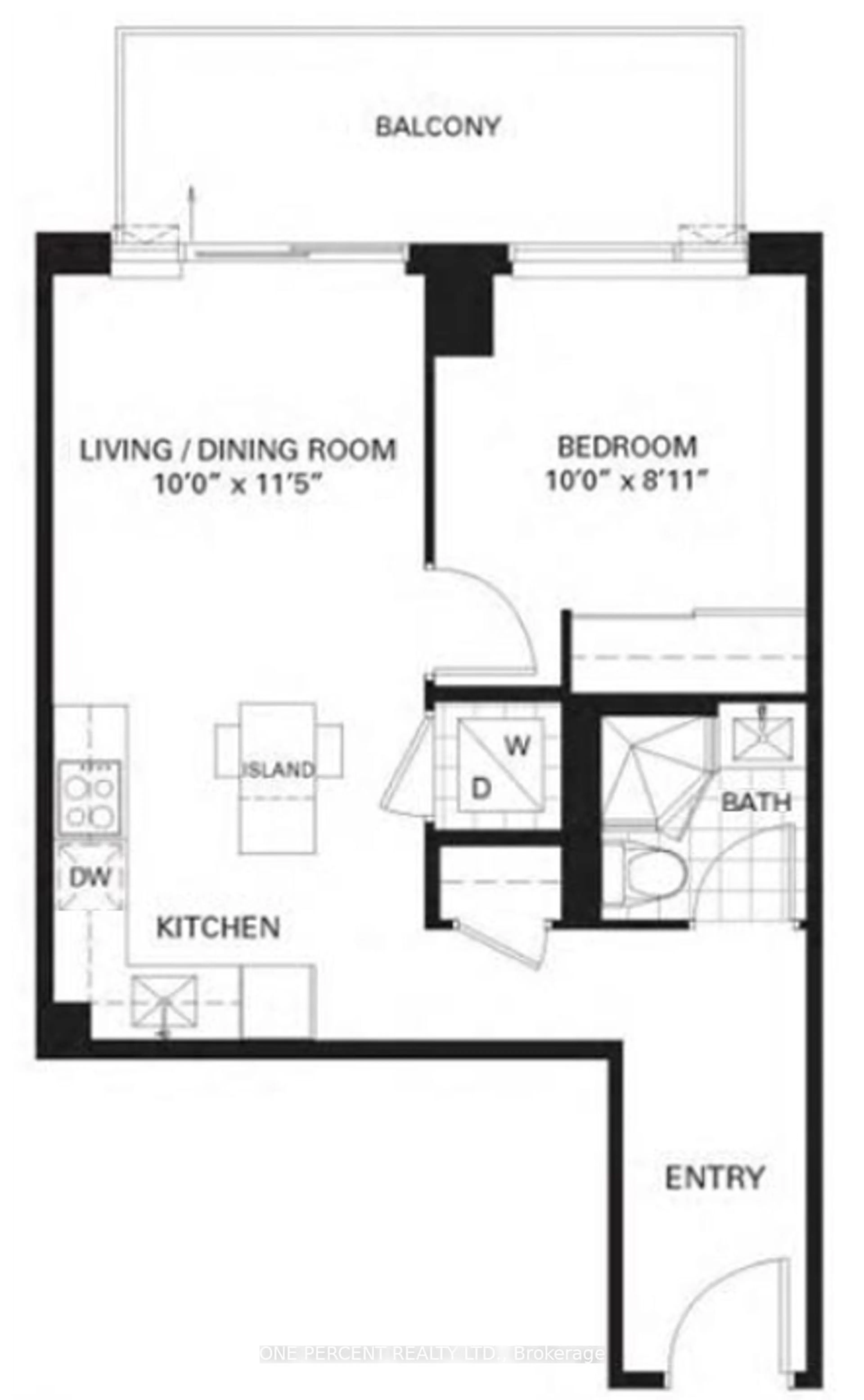 Floor plan for 1830 Bloor St #UPH1, Toronto Ontario M6P 0A2