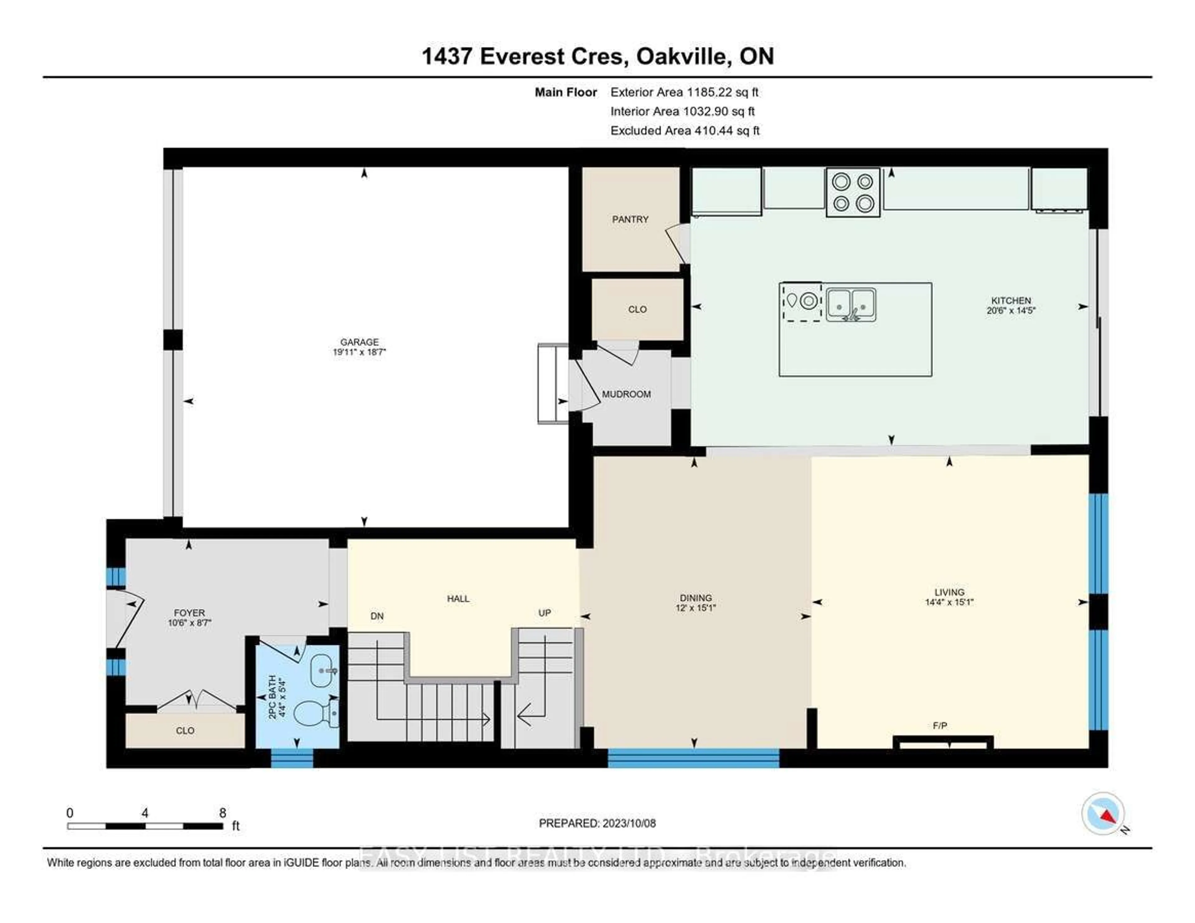 Floor plan for 1437 Everest Cres, Oakville Ontario L6H 3S4