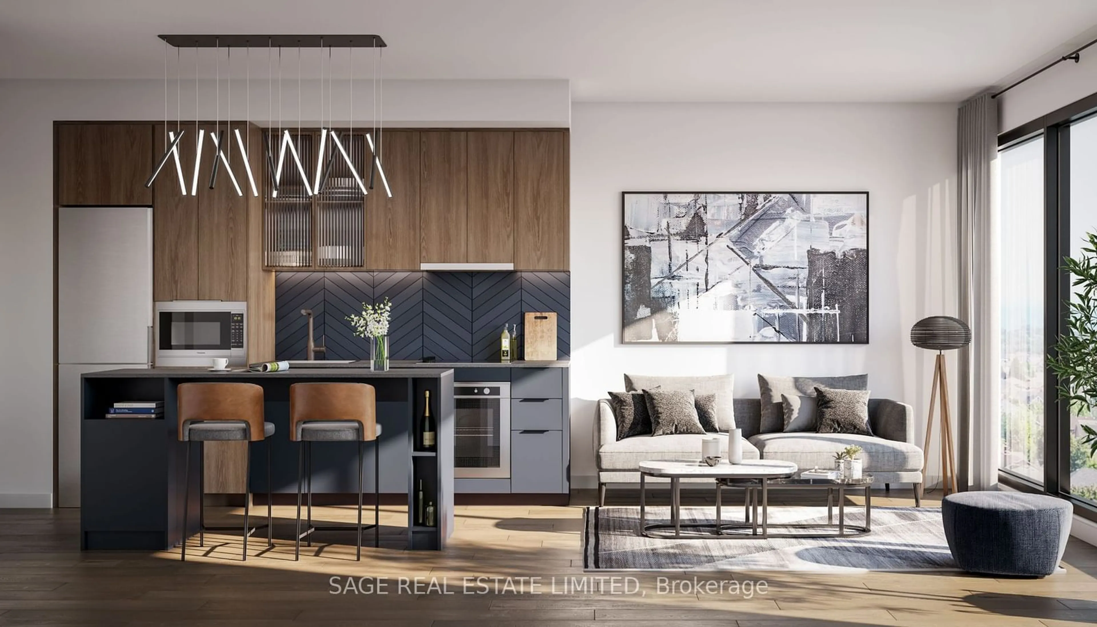 Open concept kitchen, unknown for 1037 The Queensway #1008, Toronto Ontario M8Z 6C7