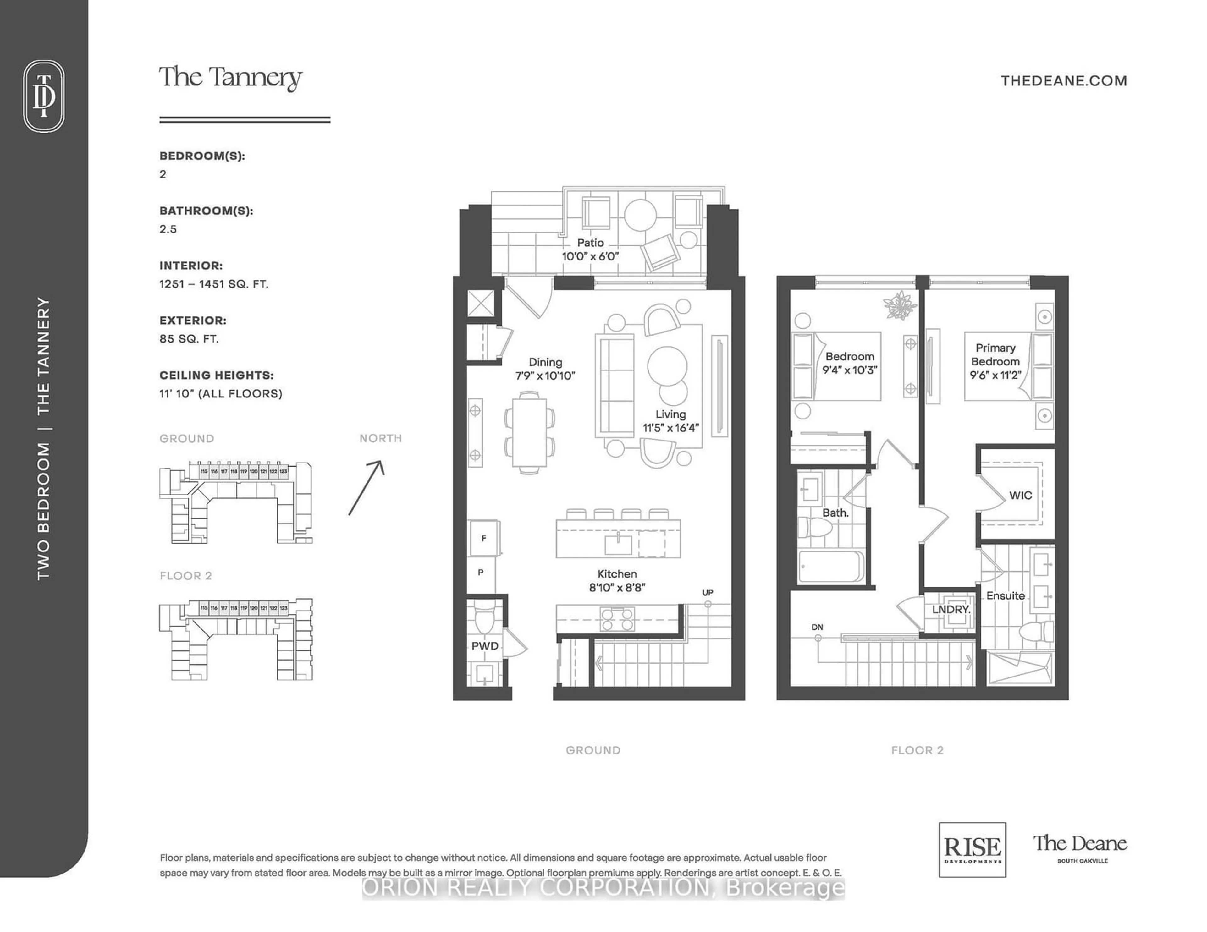 Floor plan for 234 Kerr St #120, Oakville Ontario L6K 3A8