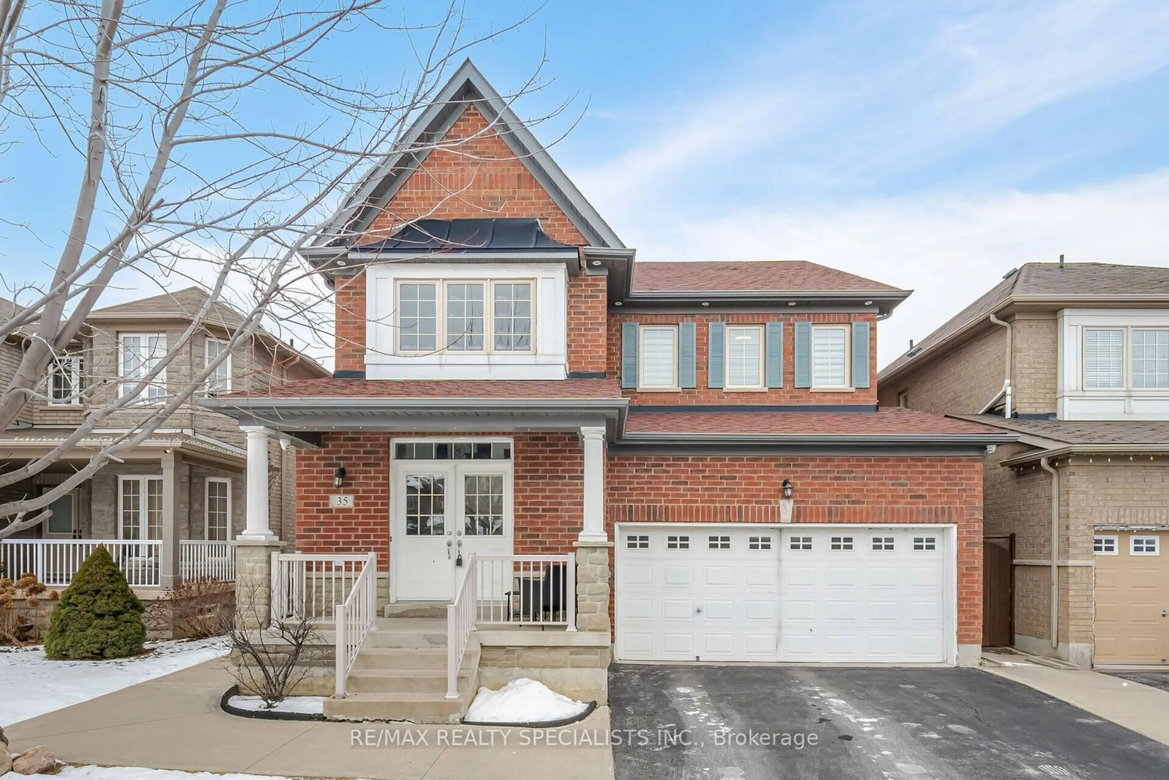 Home with brick exterior material, street for 35 Quailvalley Dr, Brampton Ontario L6R 0N4