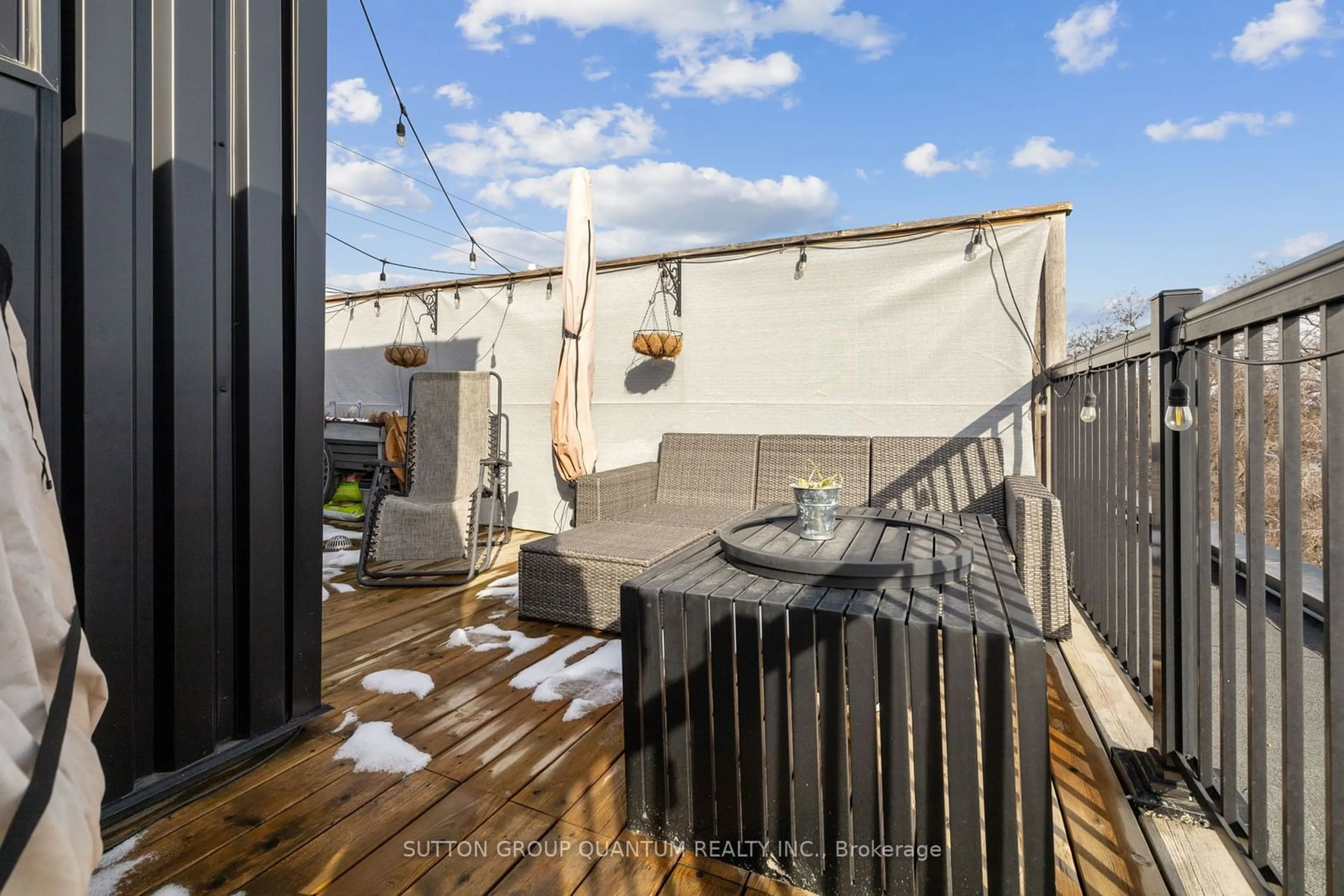 Balcony in the apartment, city buildings view from balcony for 70 Plains Rd #48, Burlington Ontario L7T 0B6