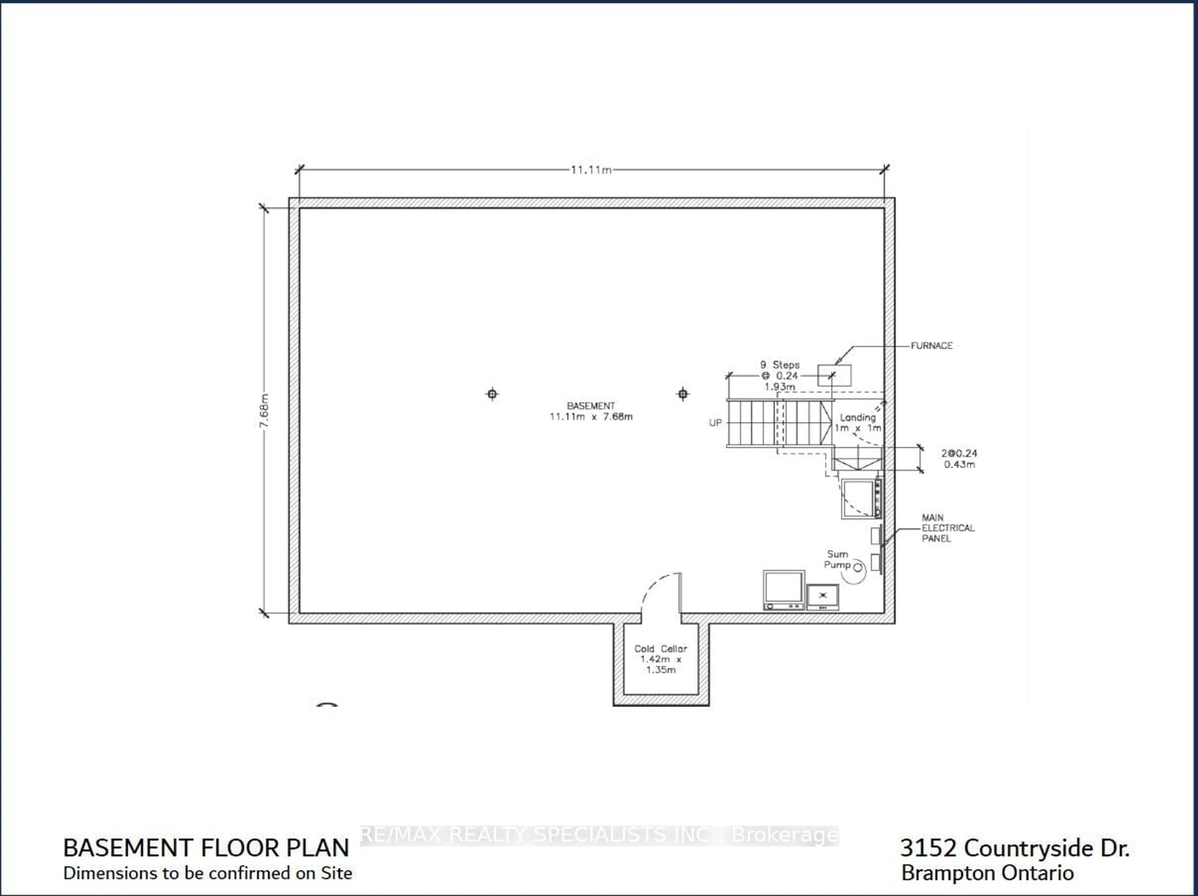 Floor plan for 3152 Countryside Dr, Brampton Ontario L6P 0V3