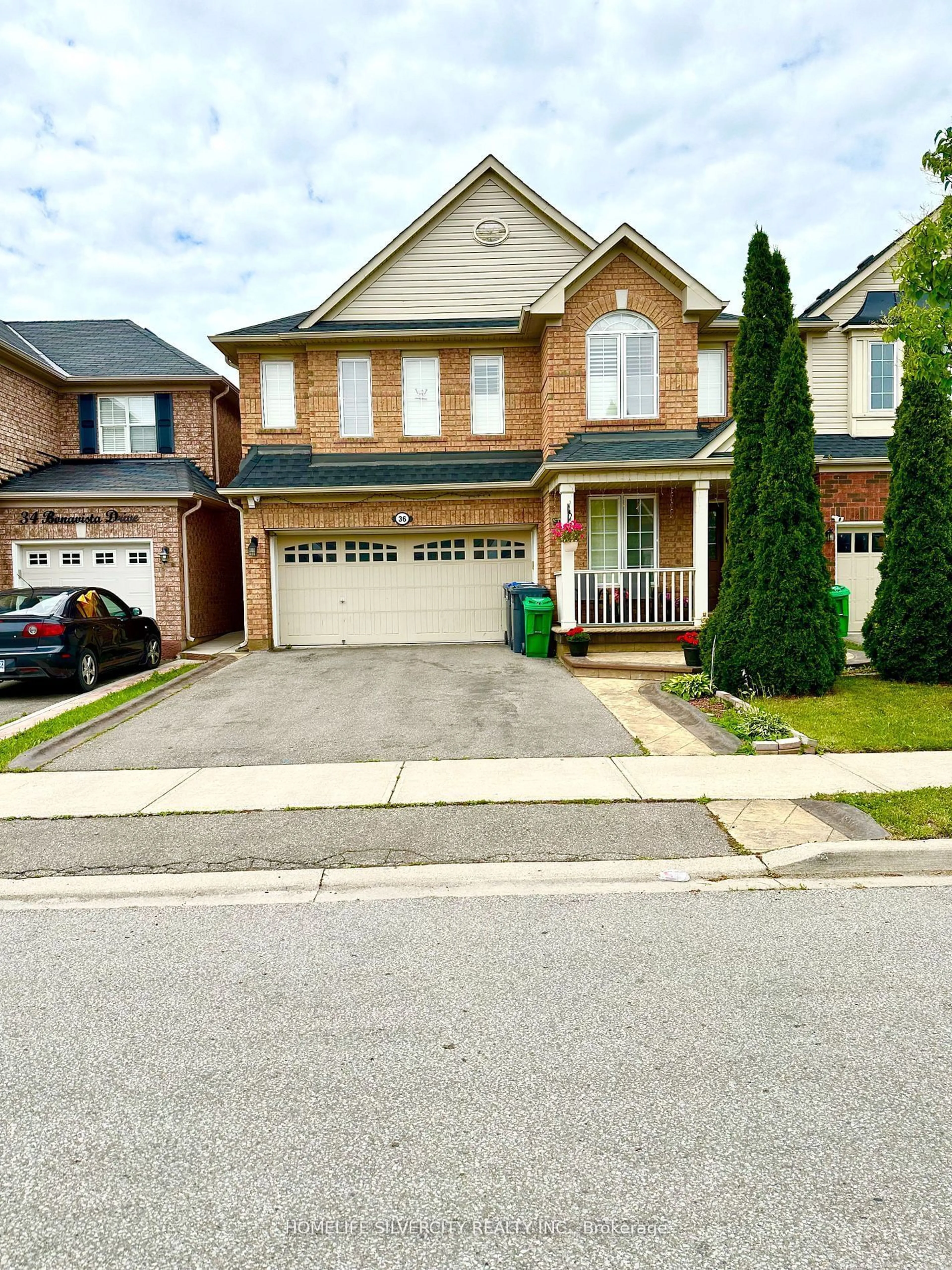 Home with brick exterior material, street for 36 Bonavista Dr, Brampton Ontario L6X 0N2