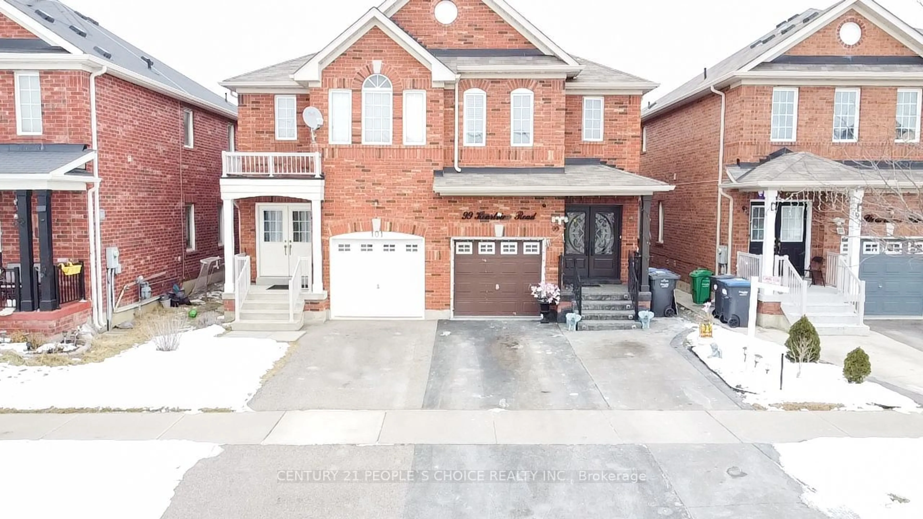 Home with brick exterior material, street for 99 Heartview Rd, Brampton Ontario L6Z 0C9