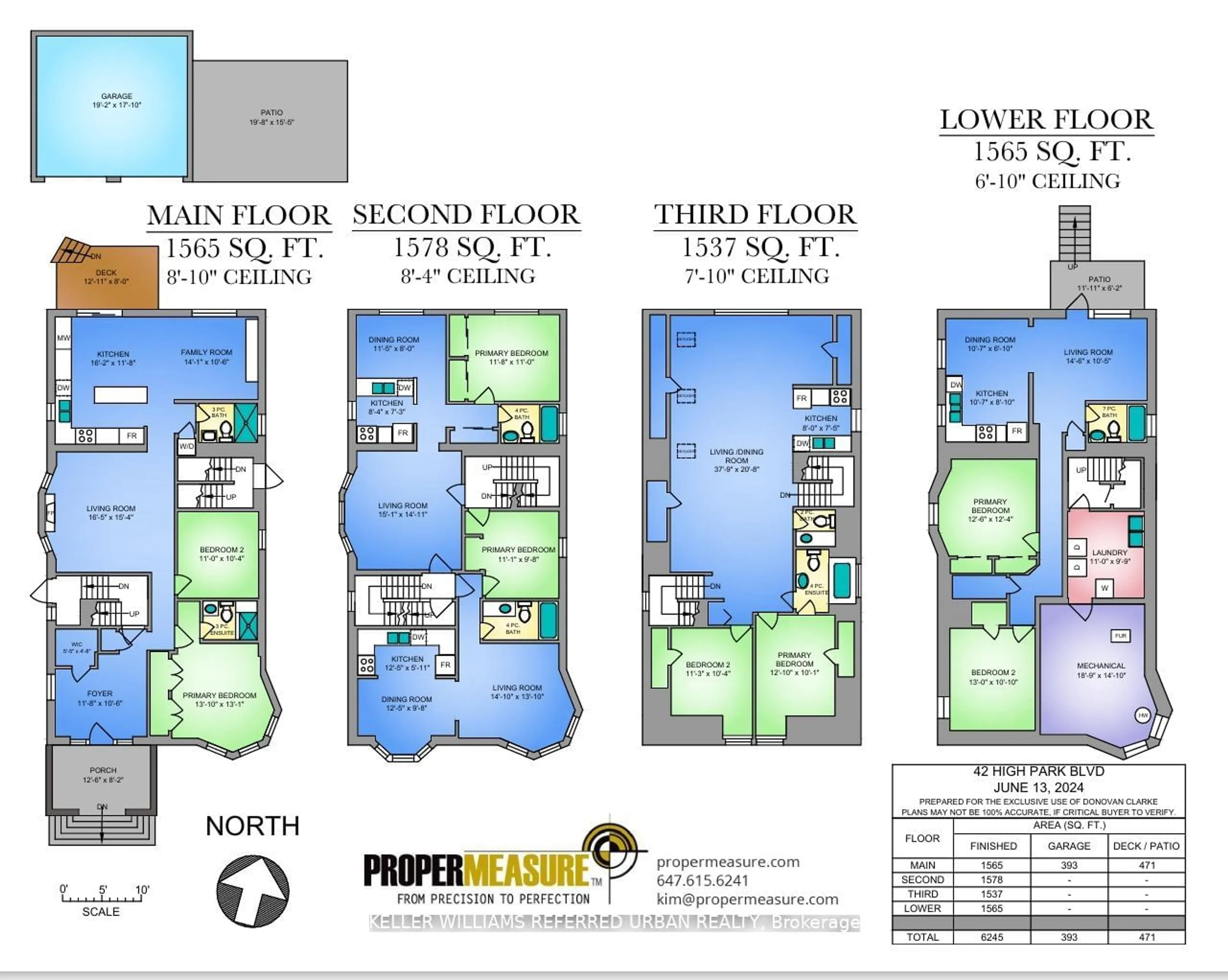 Floor plan for 42 High Park Blvd, Toronto Ontario M6R 1M8