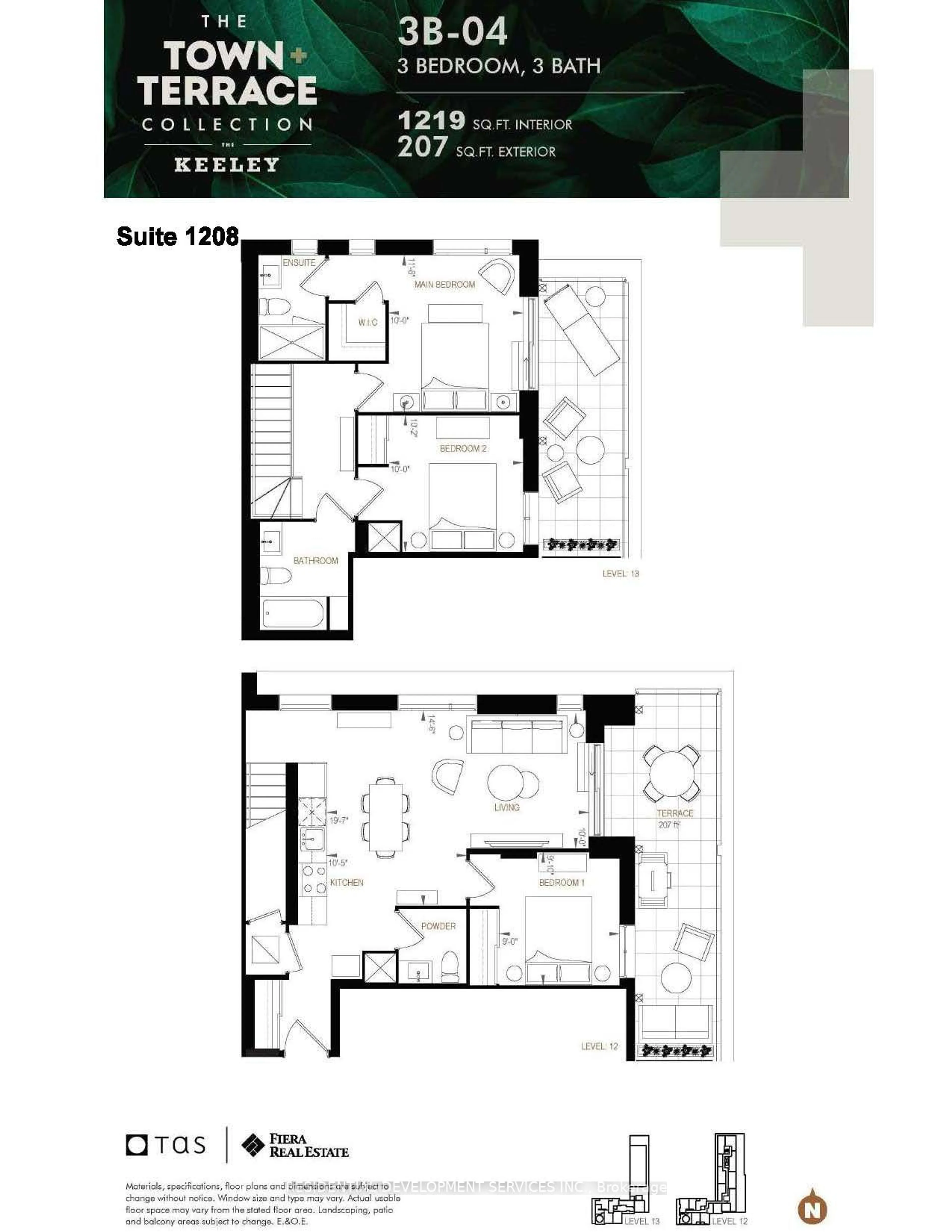 Floor plan for 3100 Keele St #1208, Toronto Ontario M3M 0E1