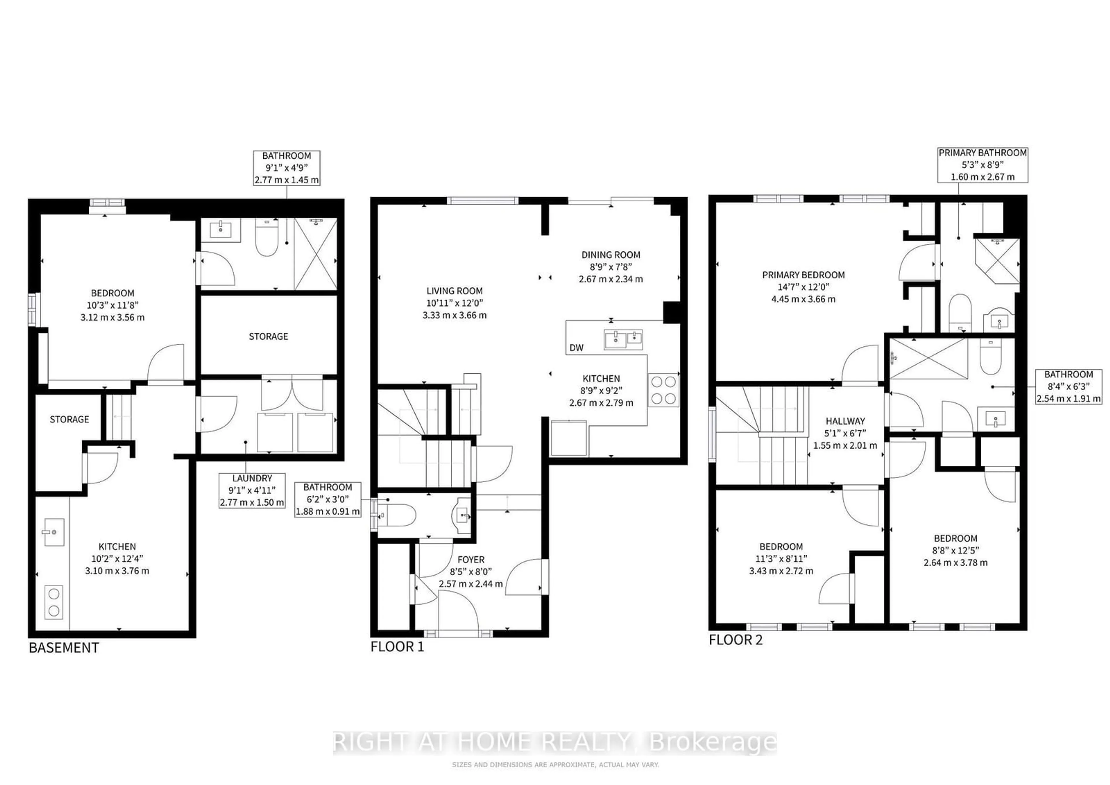 Floor plan for 22 Hollingsworth Circ, Brampton Ontario L7A 0J7