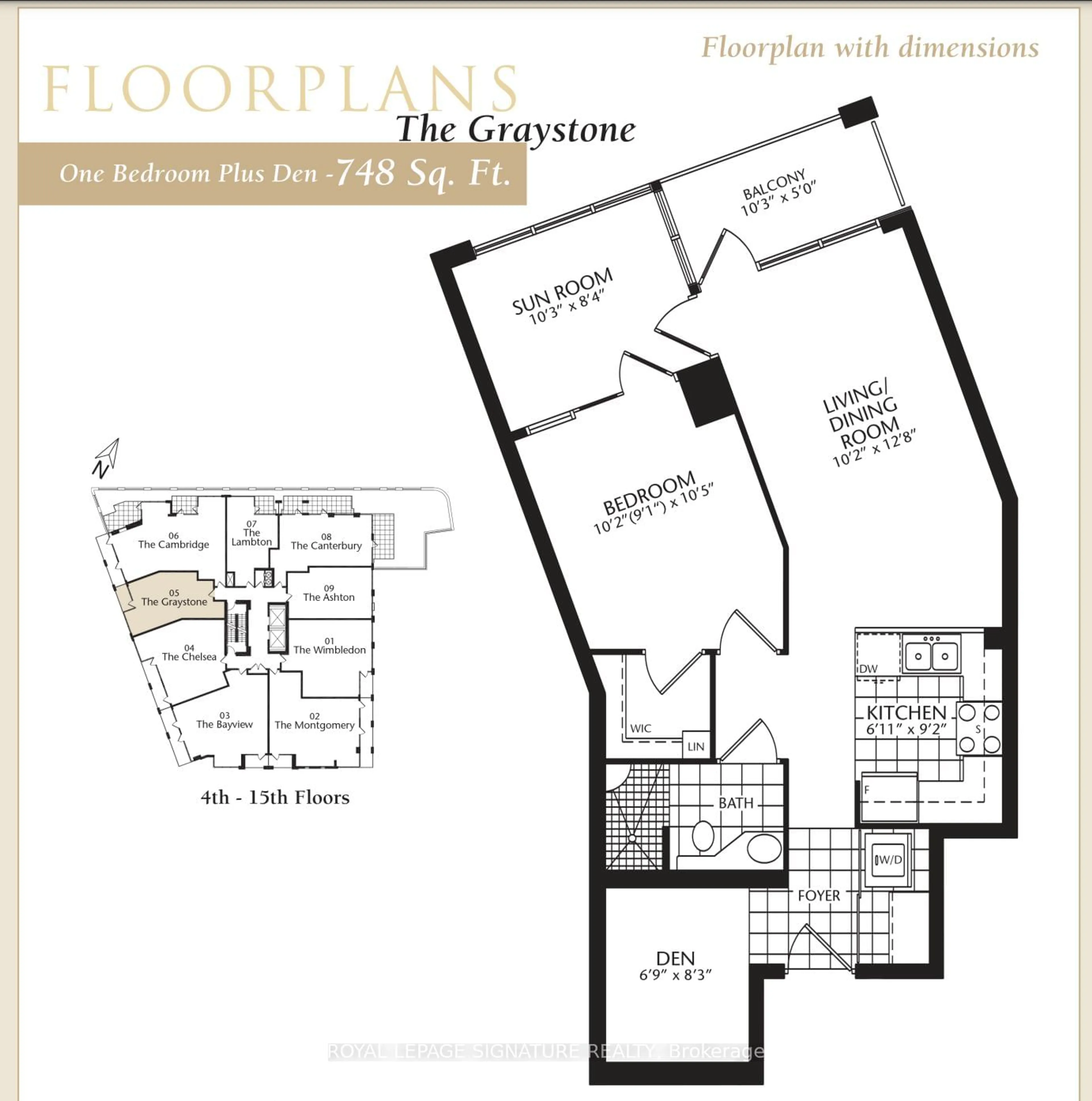 Floor plan for 3 Marine Parade Dr #605, Toronto Ontario M8V 3Z5