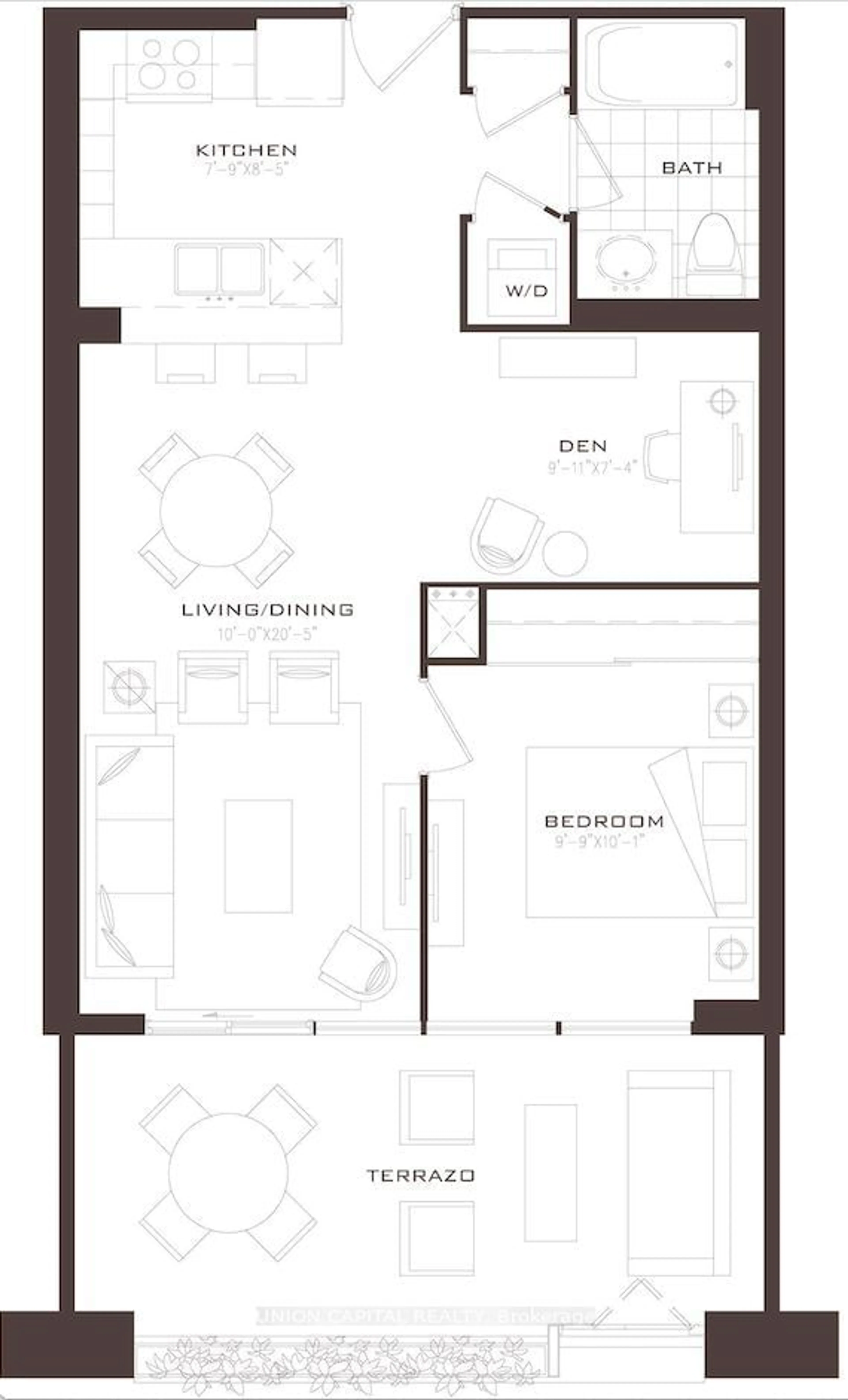 Floor plan for 800 Lawrence Ave #613, Toronto Ontario M6A 0B1