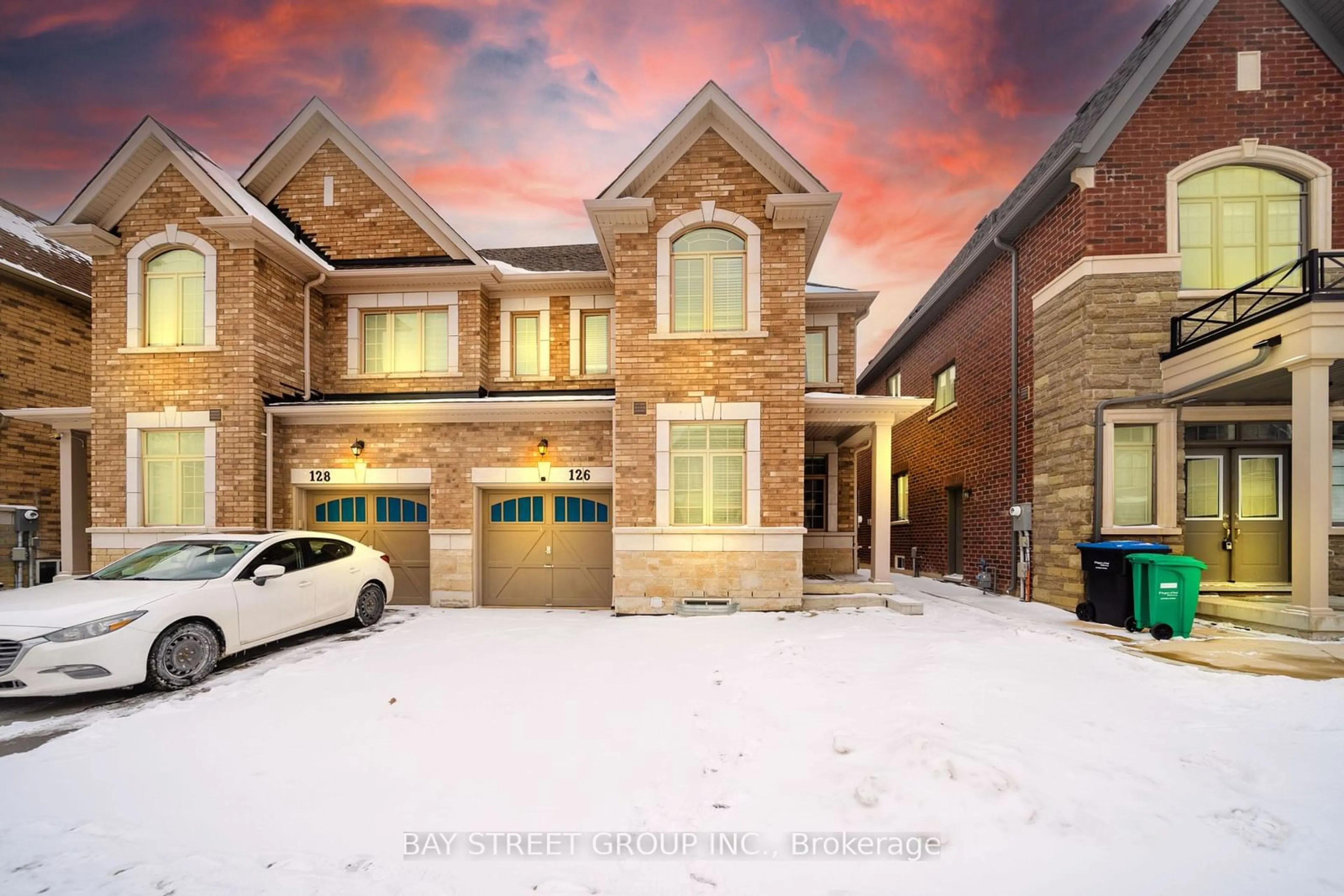 Home with brick exterior material, street for 126 Dolobram Tr, Brampton Ontario L7A 4Y5