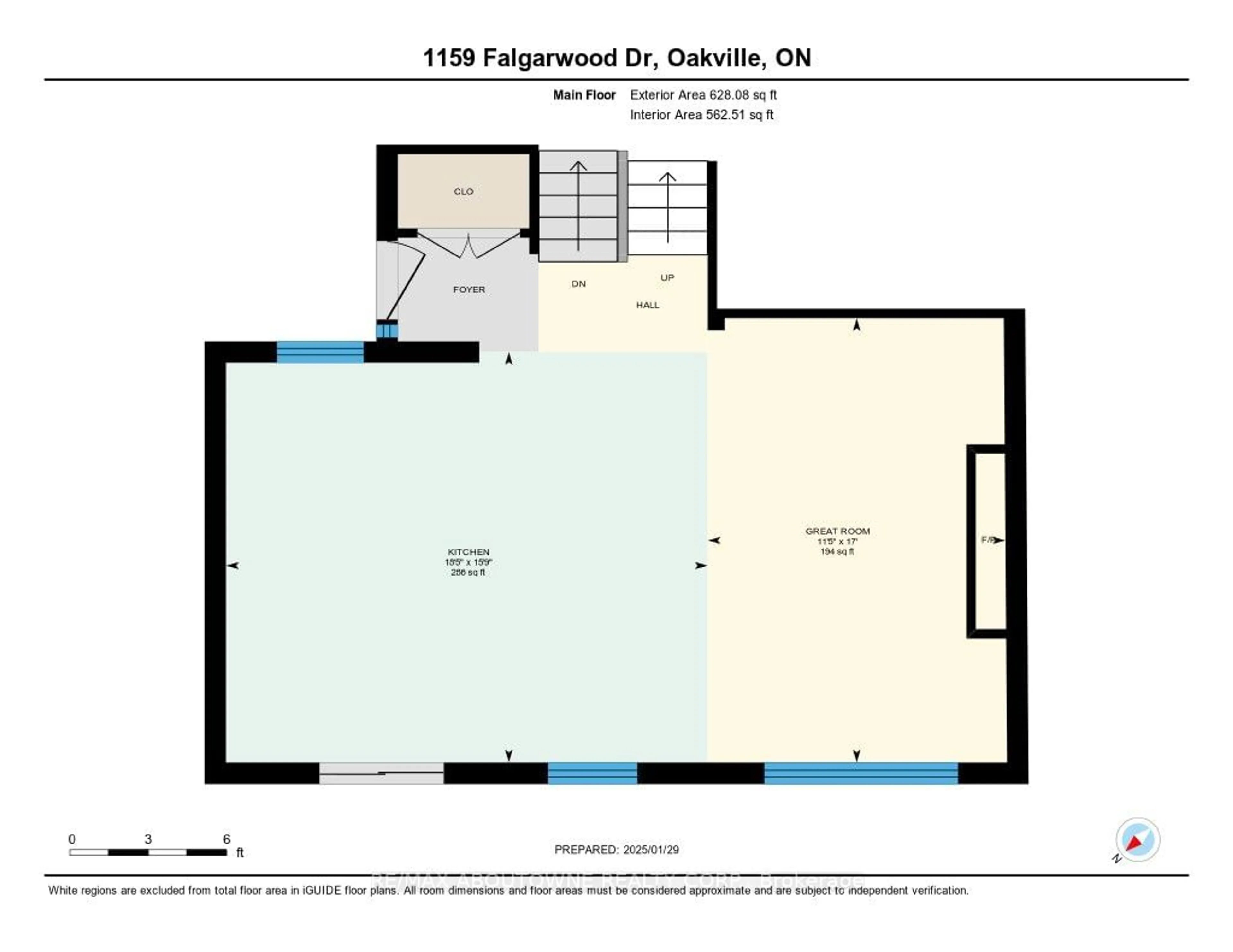 Floor plan for 1159 Falgarwood Dr, Oakville Ontario L6H 2L4