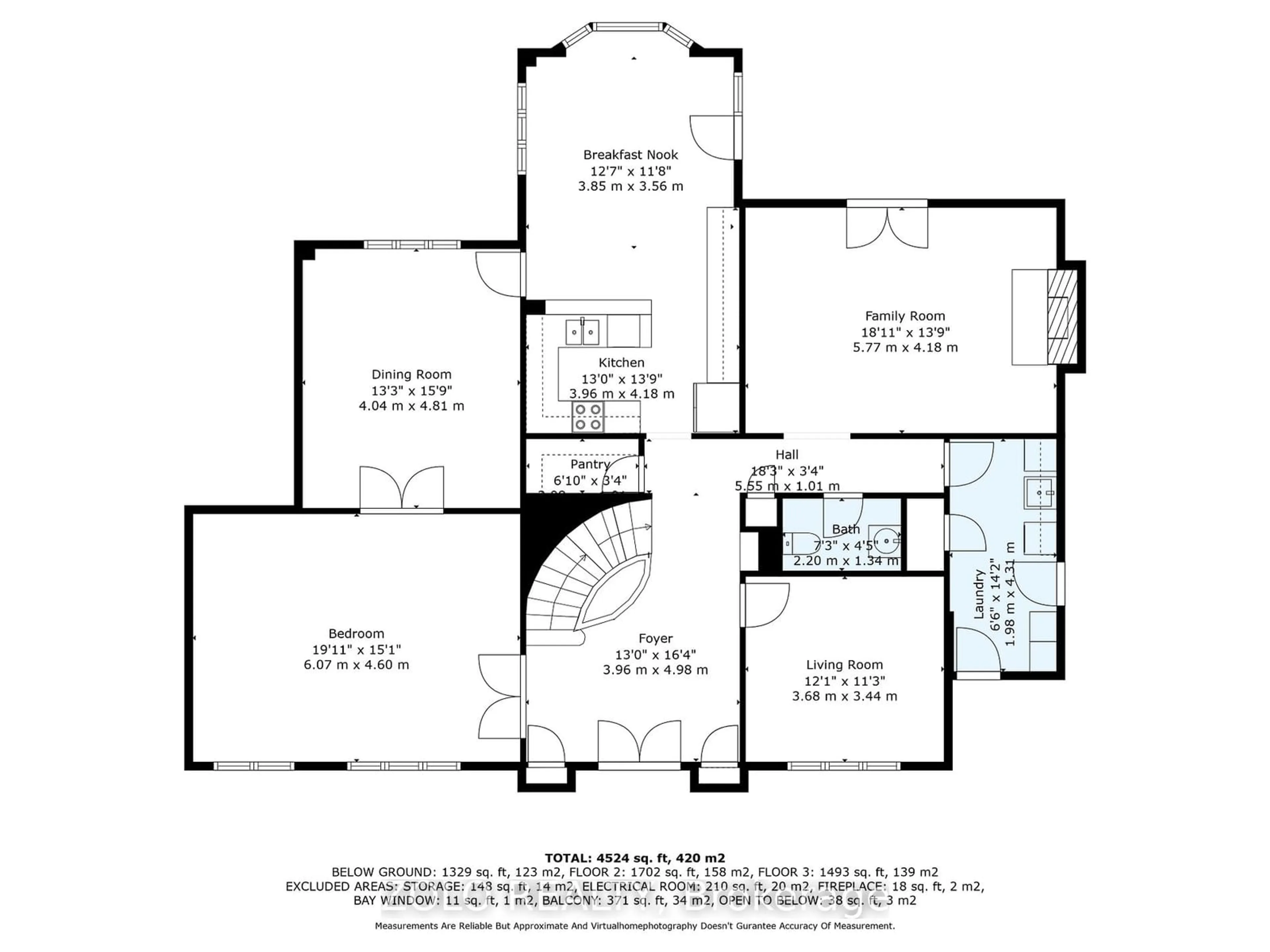 Floor plan for 8 Enchanted Crt, Brampton Ontario L6Z 3M9